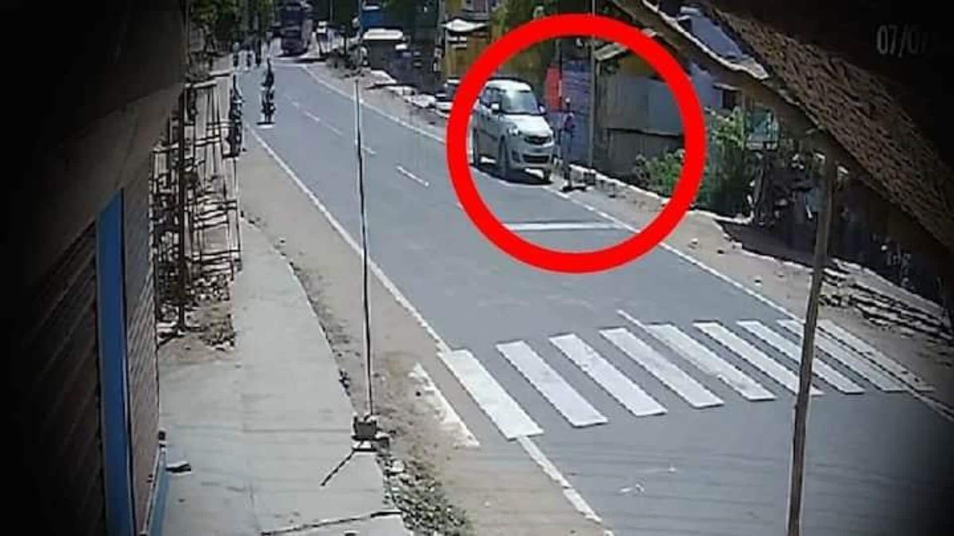 Caught on CCTV: తమిళనాడులో ఘోర రోడ్డు ప్రమాదం.. కారు ఢీకొని 61 ఏళ్ల మహిళ మృతి 