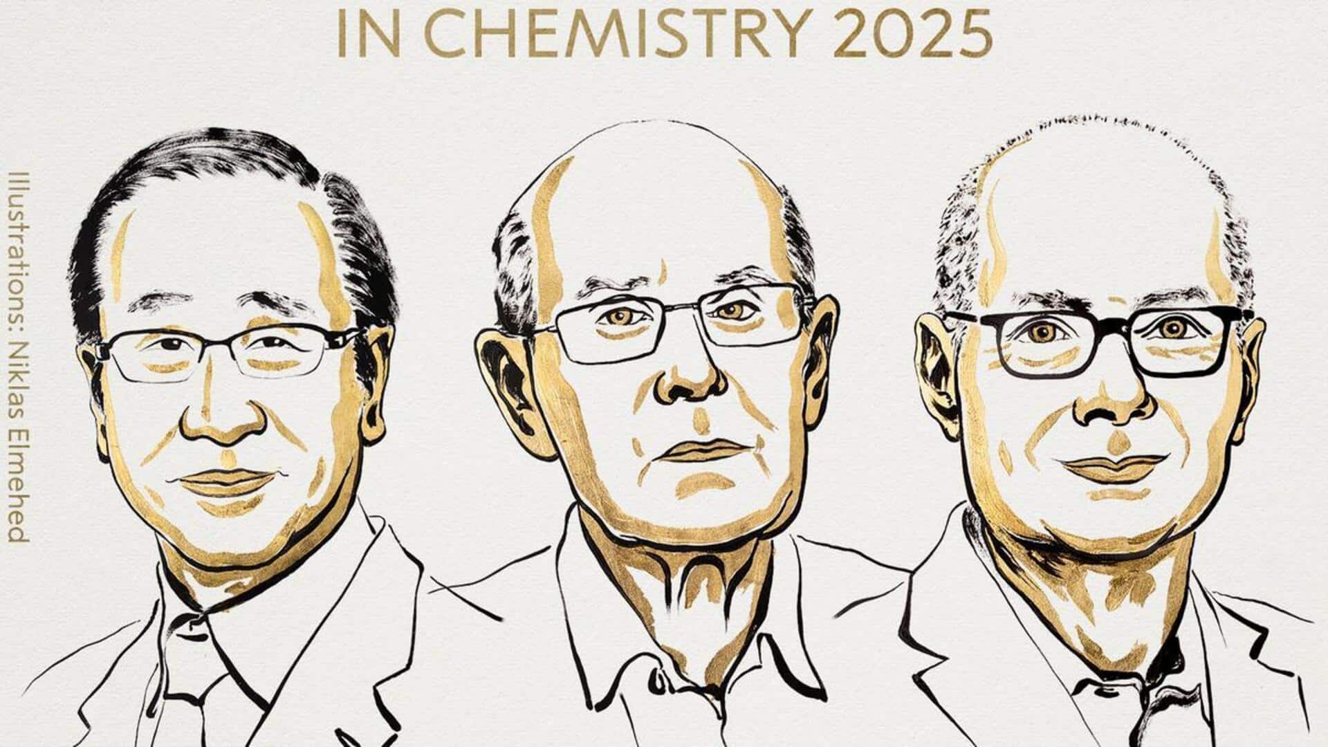 Noble Prize: మెటల్‌-ఆర్గానిక్‌ ఫ్రేమ్‌వర్క్స్‌లో పరిశోధనలకుగాను.. రసాయన శాస్త్రంలో ముగ్గురికి నోబెల్