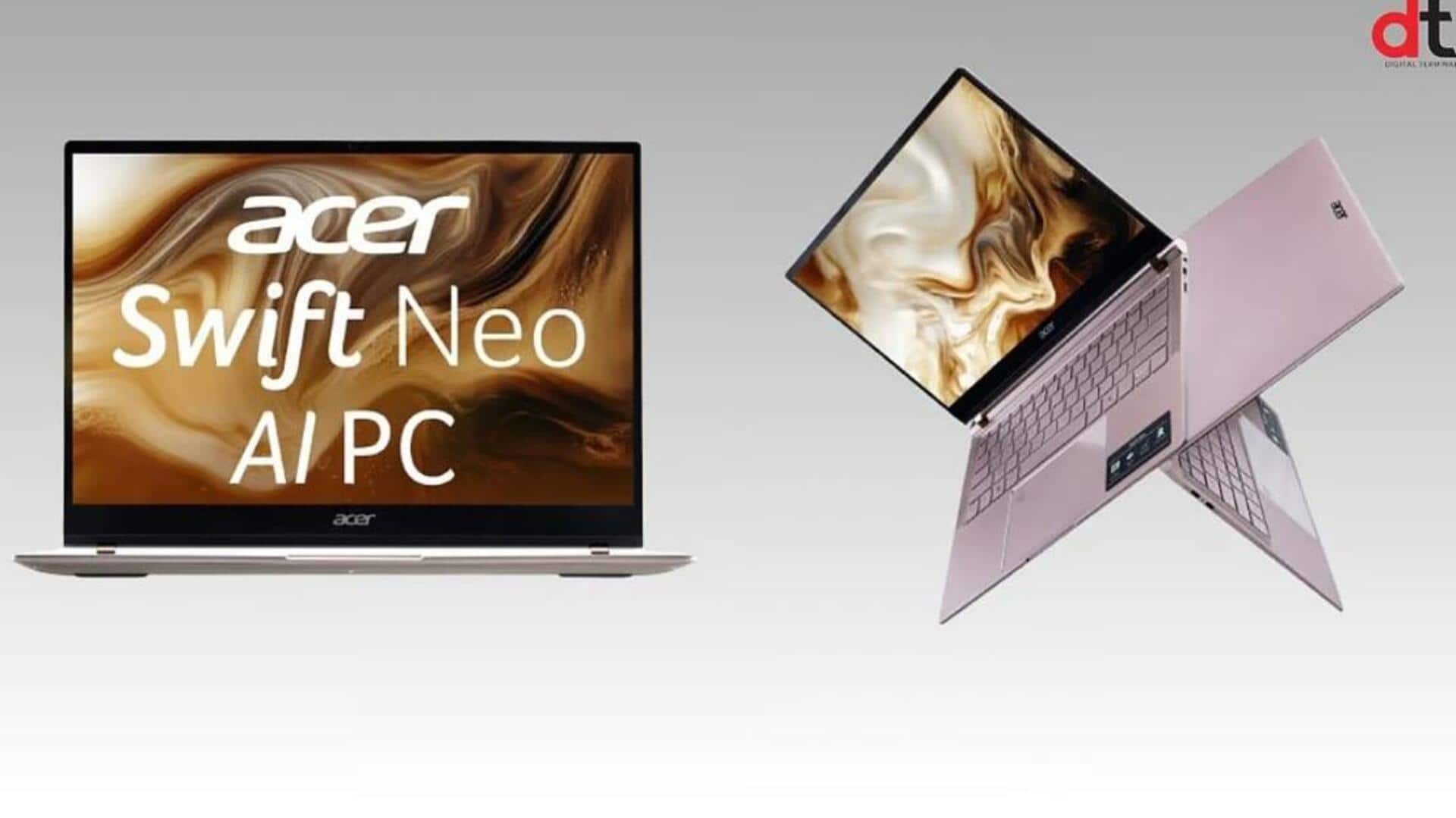 Acer Swift Neo: ఏసర్ స్విఫ్ట్ నియో ల్యాప్టాప్ విడుదల.. 14 అంగుళాల OLED డిస్ప్లే, 8.5 గంటల బ్యాటరీ లైఫ్ Acer Swift Neo: ఏసర్ స్విఫ్ట్ నియో ల్యాప్టాప్ విడుదల.. 14 అంగుళాల OLED డిస్ప్లే, 8.5 గంటల బ్యాటరీ లైఫ్