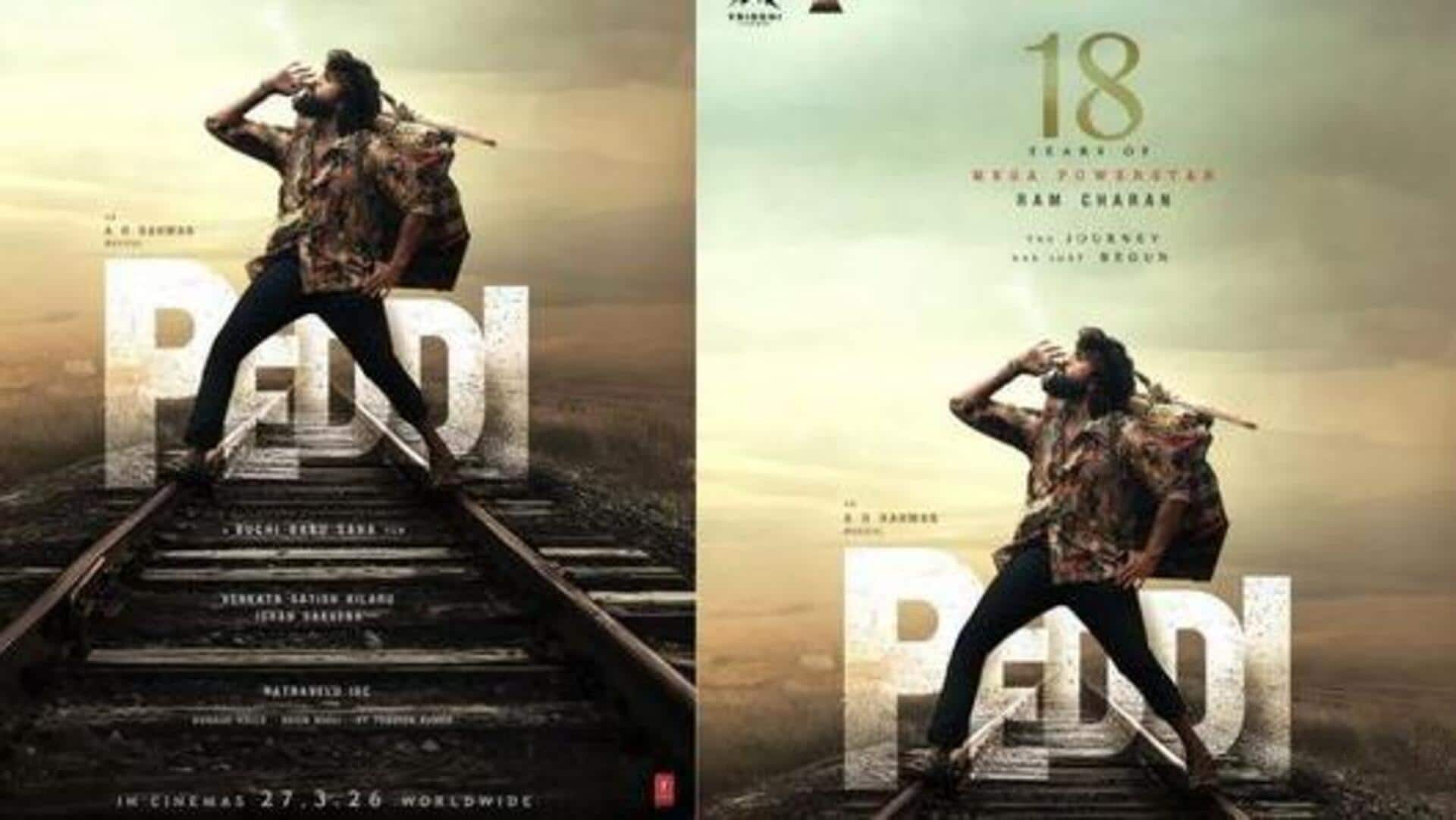 Peddi :18 ఏళ్ల సినీ ప్రస్థానం పూర్తి చేసిన రామ్ చరణ్.. 'పెద్ది' పోస్టర్‌తో ఫ్యాన్స్‌కి గూస్‌బంప్స్!