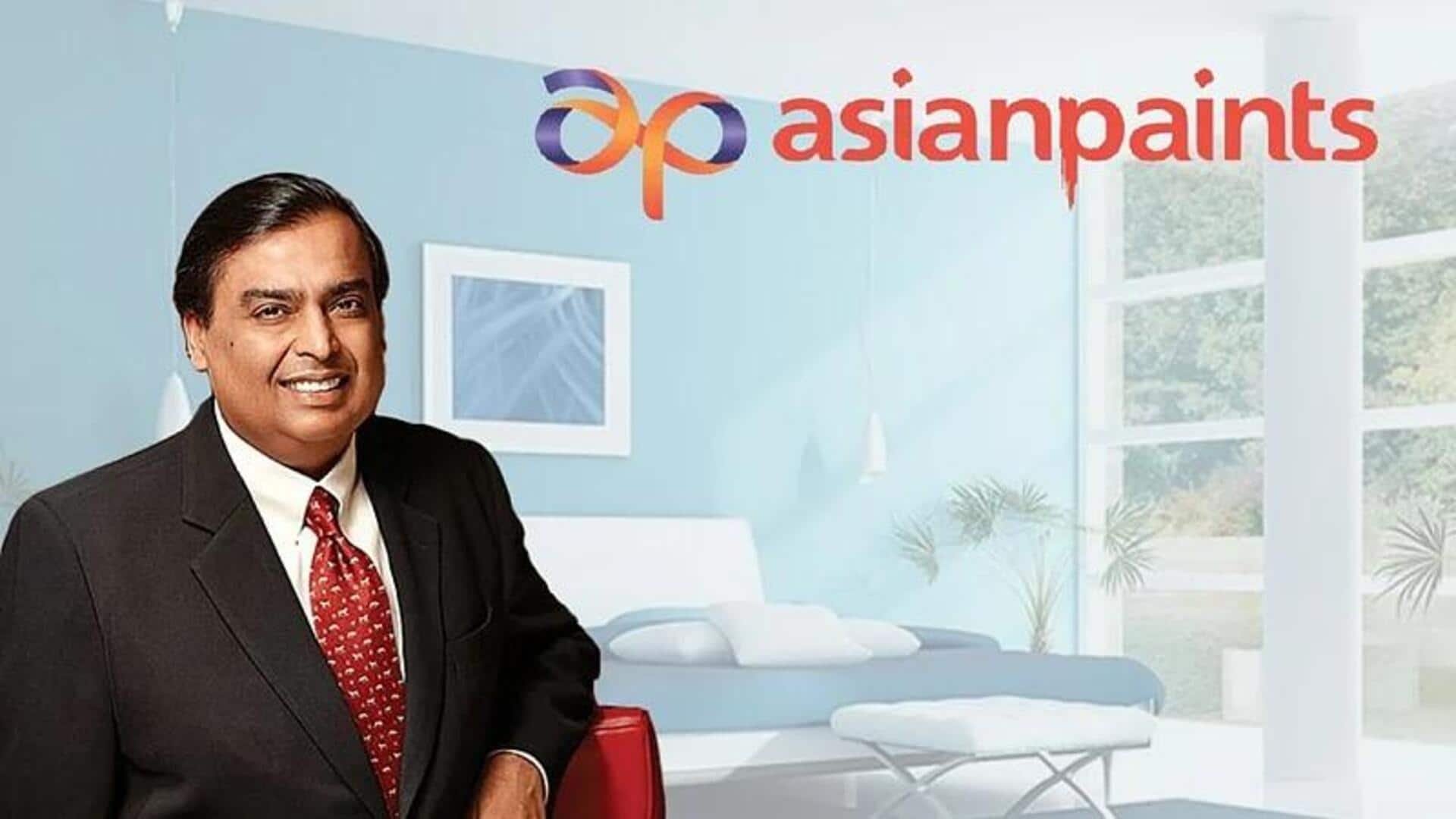 Asian Paints: ఏషియన్ పెయింట్స్లో 3.64% వాటా విక్రయించిన రిలయన్స్ ఇండస్ట్రీస్ Asian Paints: ఏషియన్ పెయింట్స్లో 3.64% వాటా విక్రయించిన రిలయన్స్ ఇండస్ట్రీస్