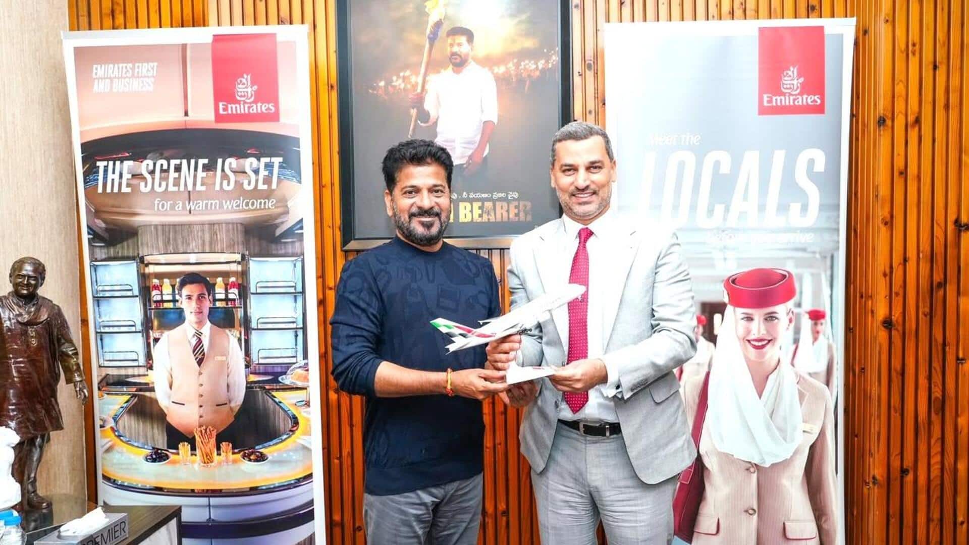 Emirates A380: హైదరాబాద్‌కు ఎమిరేట్స్‌ ఎ-380 సేవలు త్వరలో.. సీఎం రేవంత్‌తో కీలక చర్చలు