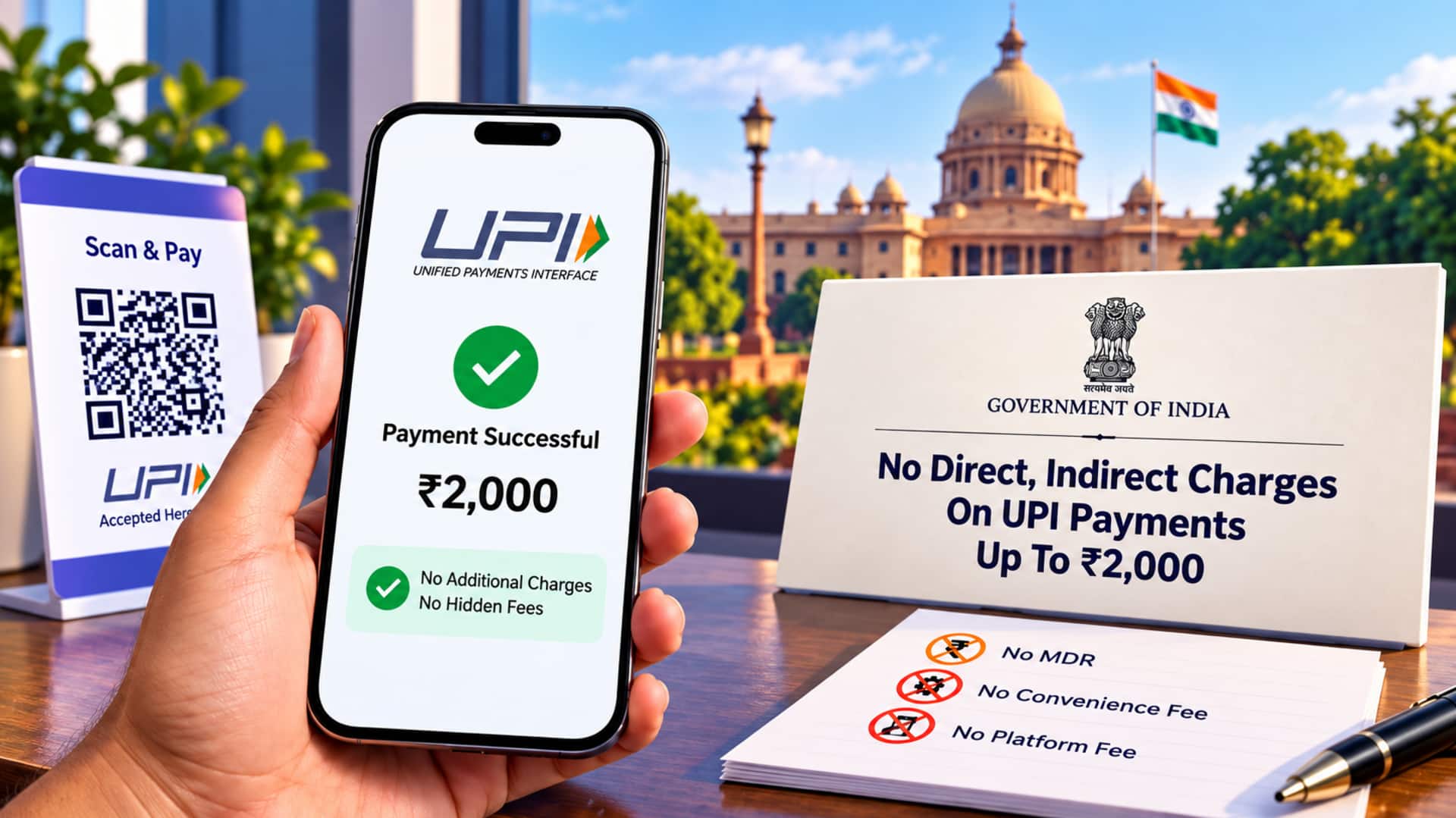 UPI Payments: యూపీఐ చెల్లింపులపై కేంద్రం కీలక ప్రకటన.. రూ.2000 వరకు లావాదేవీలు ఉచితం!