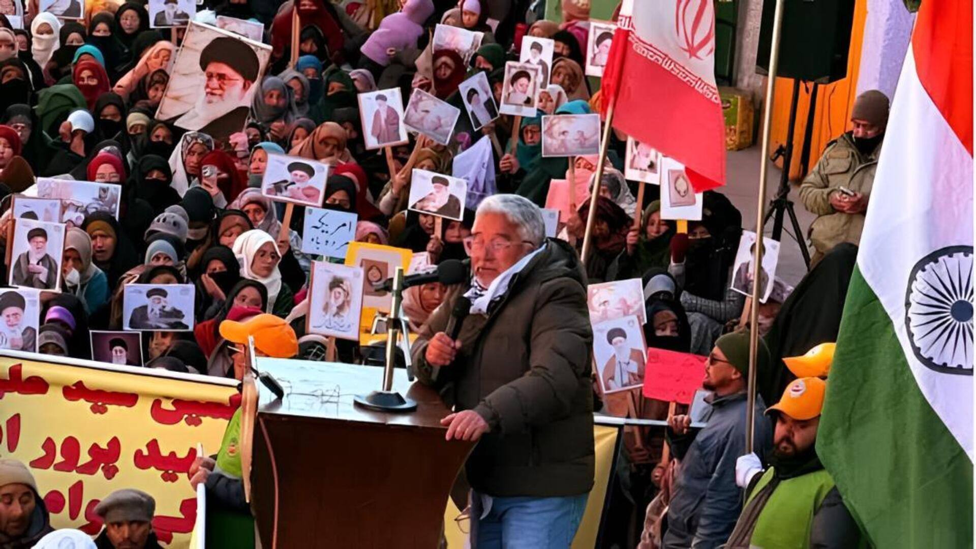 Kargil: కార్గిల్‌లో ఖమేనీకి మద్దతుగా నిరసన; ట్రంప్, నెతన్యాహూ పేర్లతో ప్రతీకాత్మక శవపేటికల ప్రదర్శన