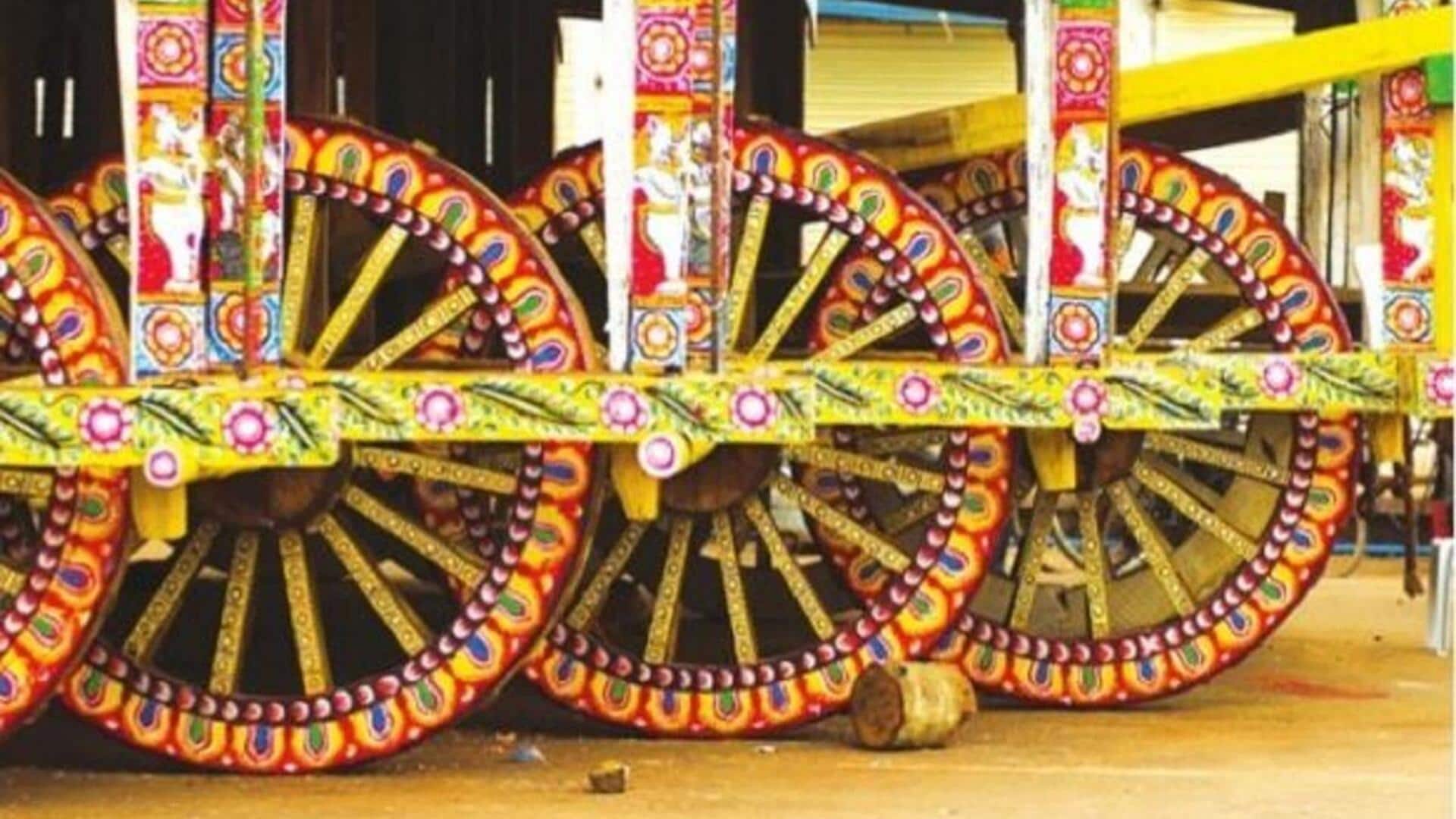 Puri Rath Yatra chariot wheels: పార్లమెంట్ ఆవరణలో పూరీ రథయాత్ర రథ చక్రాల ఏర్పాటు Puri Rath Yatra chariot wheels: పార్లమెంట్ ఆవరణలో పూరీ రథయాత్ర రథ చక్రాల ఏర్పాటు