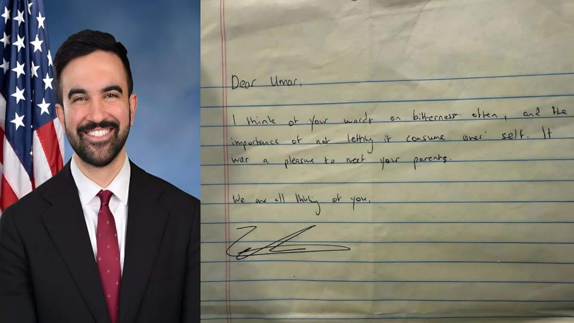 Zohran Mamdani: దిల్లీ అల్లర్ల కేసు నిందితుడు ఉమర్ ఖలీద్‌కు న్యూయార్క్ మేయర్ లేఖ