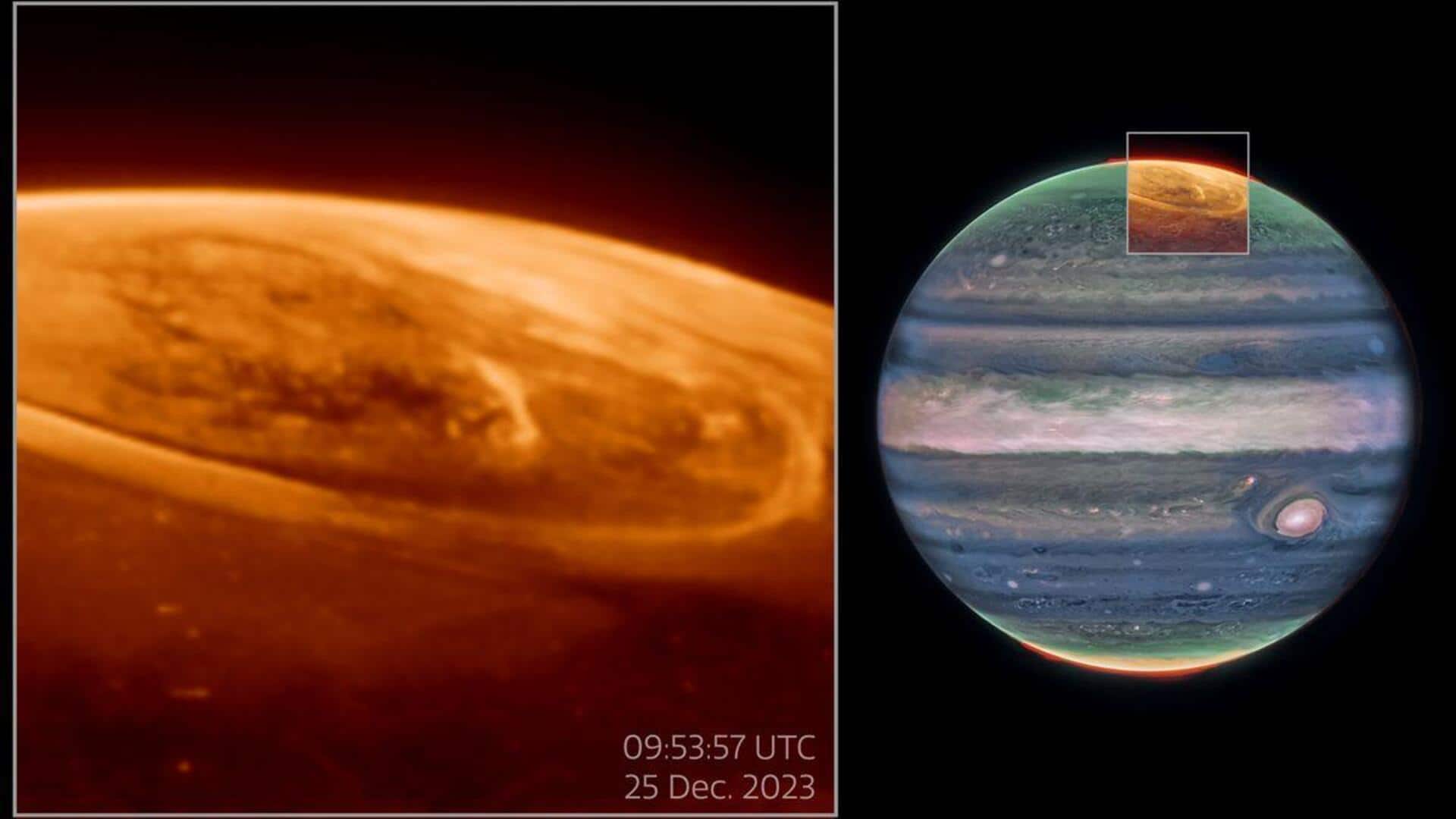 Jupiter: జేమ్స్ వెబ్ స్పేస్ టెలిస్కోప్ బృహస్పతిపై.. వందల రెట్ల కాంతి (వీడియో) Jupiter: జేమ్స్ వెబ్ స్పేస్ టెలిస్కోప్ బృహస్పతిపై.. వందల రెట్ల కాంతి (వీడియో)