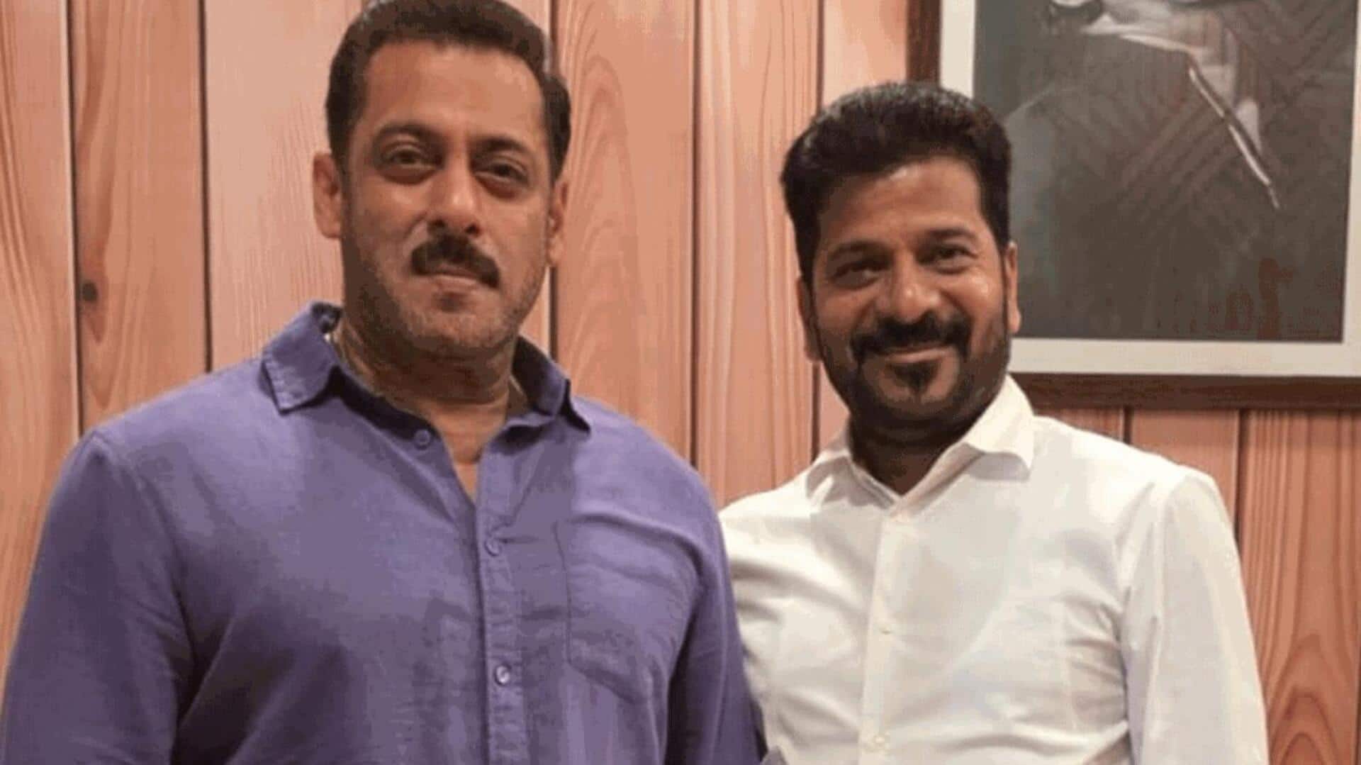 Salmankhan: సీఎం రేవంత్ రెడ్డితో బాలీవుడ్ సూపర్ స్టార్ సల్మాన్ ఖాన్ భేటీ Salmankhan: సీఎం రేవంత్ రెడ్డితో బాలీవుడ్ సూపర్ స్టార్ సల్మాన్ ఖాన్ భేటీ