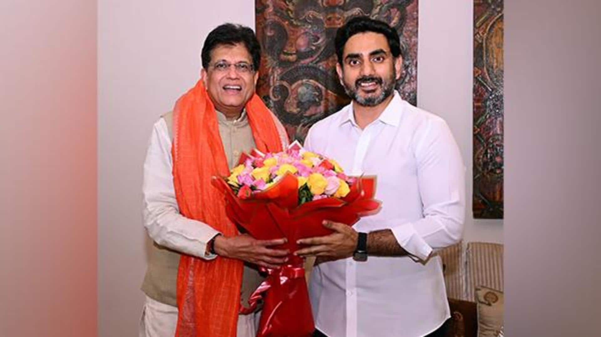 Nara Lokesh: జీడిపప్పు,మిరప,మామిడి బోర్డులు ఏర్పాటు చేయండి.. కేంద్ర మంత్రి పీయూష్ గోయల్తో భేటీలో లోకేశ్ Nara Lokesh: జీడిపప్పు,మిరప,మామిడి బోర్డులు ఏర్పాటు చేయండి.. కేంద్ర మంత్రి పీయూష్ గోయల్తో భేటీలో లోకేశ్