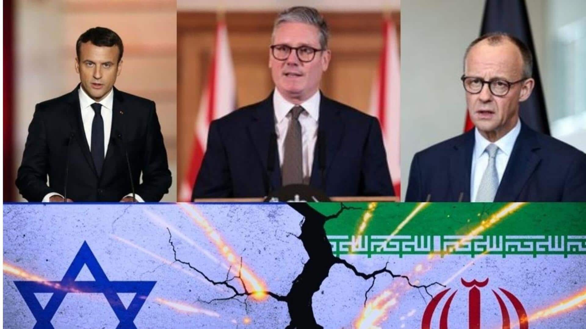 Iran-Israel war : ఇరాన్ తీరుపై జర్మనీ, బ్రిటన్, ఫ్రాన్స్ సీరియస్ .. అమెరికా, ఇజ్రాయెల్‌కు మద్దతుగా యుద్ధ రంగంలోకి