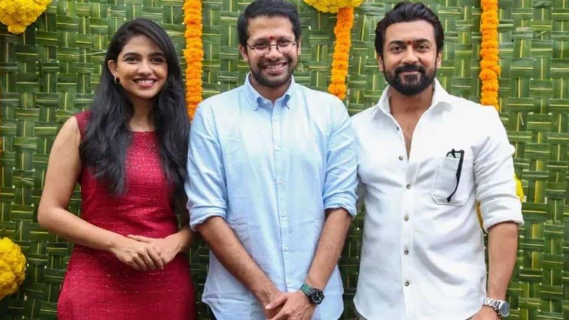 Surya : హైదరాబాద్లో ఘనంగా ప్రారంభమైన సూర్య 46.. త్రివిక్రమ్, జీవీ ప్రకాష్ హాజరు Surya : హైదరాబాద్లో ఘనంగా ప్రారంభమైన సూర్య 46.. త్రివిక్రమ్, జీవీ ప్రకాష్ హాజరు