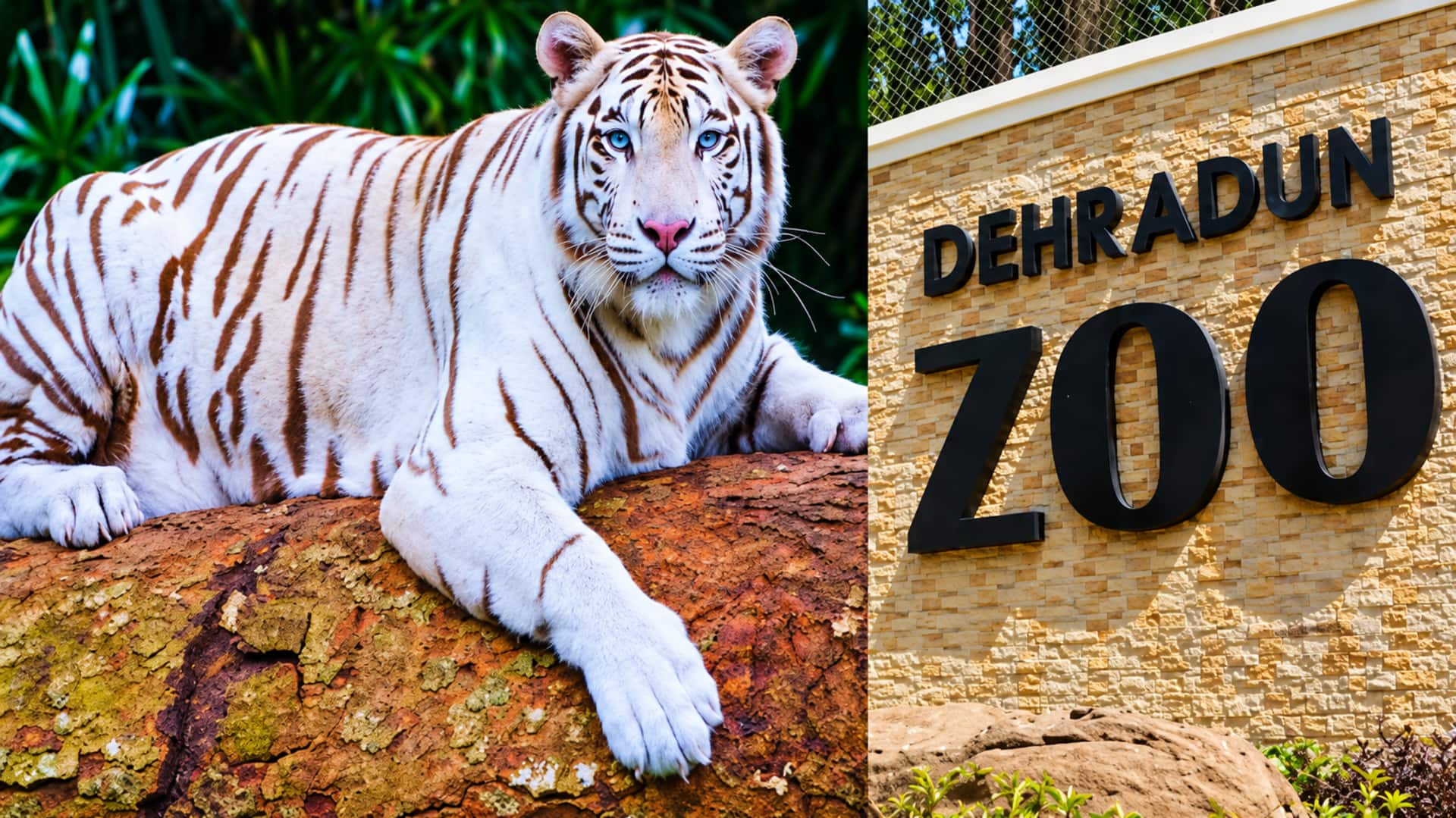 white tiger: అరుదైన నీలి కళ్ల తెల్ల పులి.. 556 కి.మీ. ప్రయాణించి 'డెహ్రాడూన్ జూ'కి..