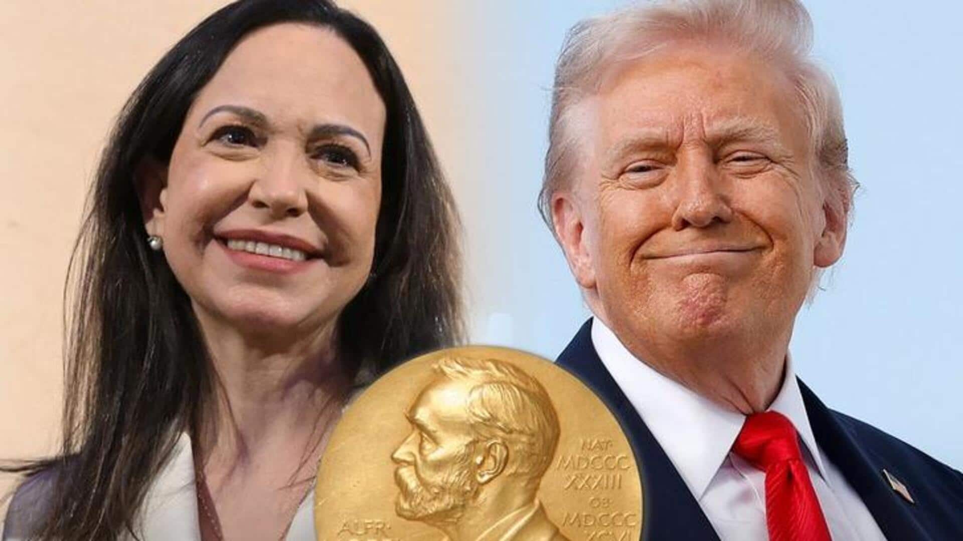 Donald Trump: ట్రంప్‌కు నోబెల్‌ అందజేసిన మచాడో