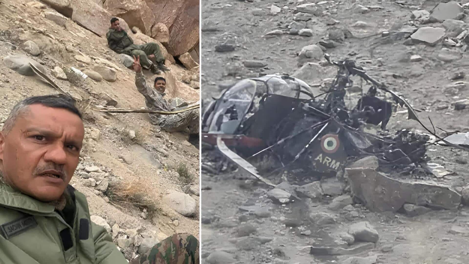 Chopper Crash: లద్దాఖ్‌లో కూలిన ఆర్మీ హెలికాప్టర్.. తృటిలో తప్పిన భారీ ప్రమాదం!