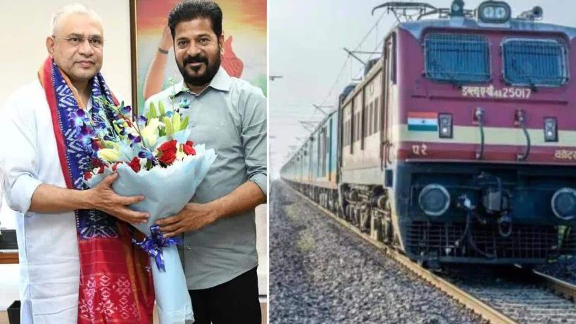 Revanth Reddy: రైల్వే శాఖ మంత్రితో సీఎం రేవంత్ భేటీ.. రీజనల్ రింగ్ రైలు ప్రాజెక్టు అనుమతులకై విజ్ఞప్తి..