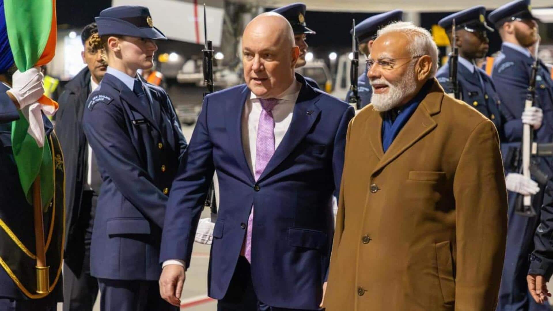 PM Modi: న్యూజిలాండ్‌లో ప్రధాని మోదీకి ఘన స్వాగతం..