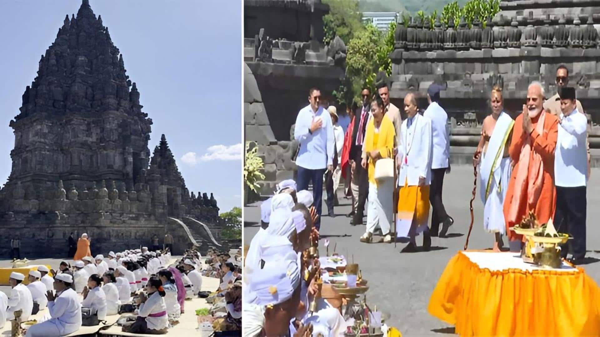 Indonesia: ప్రంబనాన్ శివాలయంలో ప్రధాని మోదీ పూజలు.. 'ఓం నమః శివాయ'తో మార్మోగిన ప్రాంగణం 