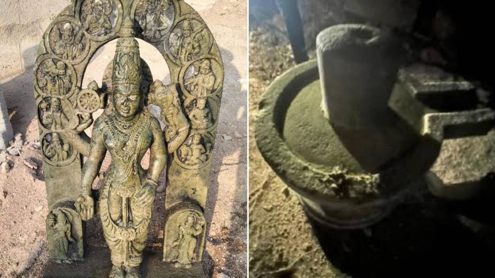 Ancient Vishnu idol: కర్ణాటకలోని కృష్ణా నదిలో వేల ఏళ్లనాటి విష్ణువు విగ్రహం లభ్యం