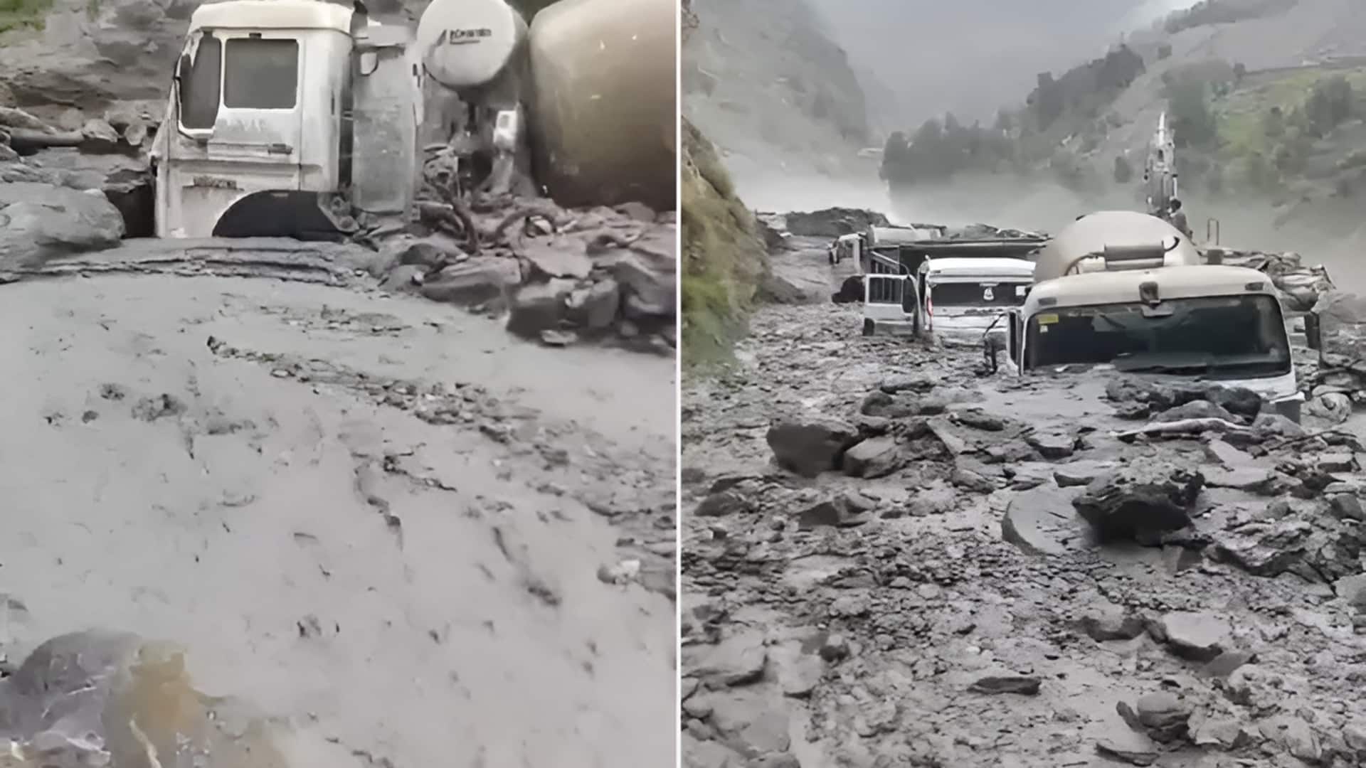Jammu and Kashmir: జమ్ముకశ్మీర్‌లో క్లౌడ్‌బరస్ట్‌ .. కిశ్త్‌వాడ్‌లో  బురదలో కూరుకుపోయిన వాహనాలు