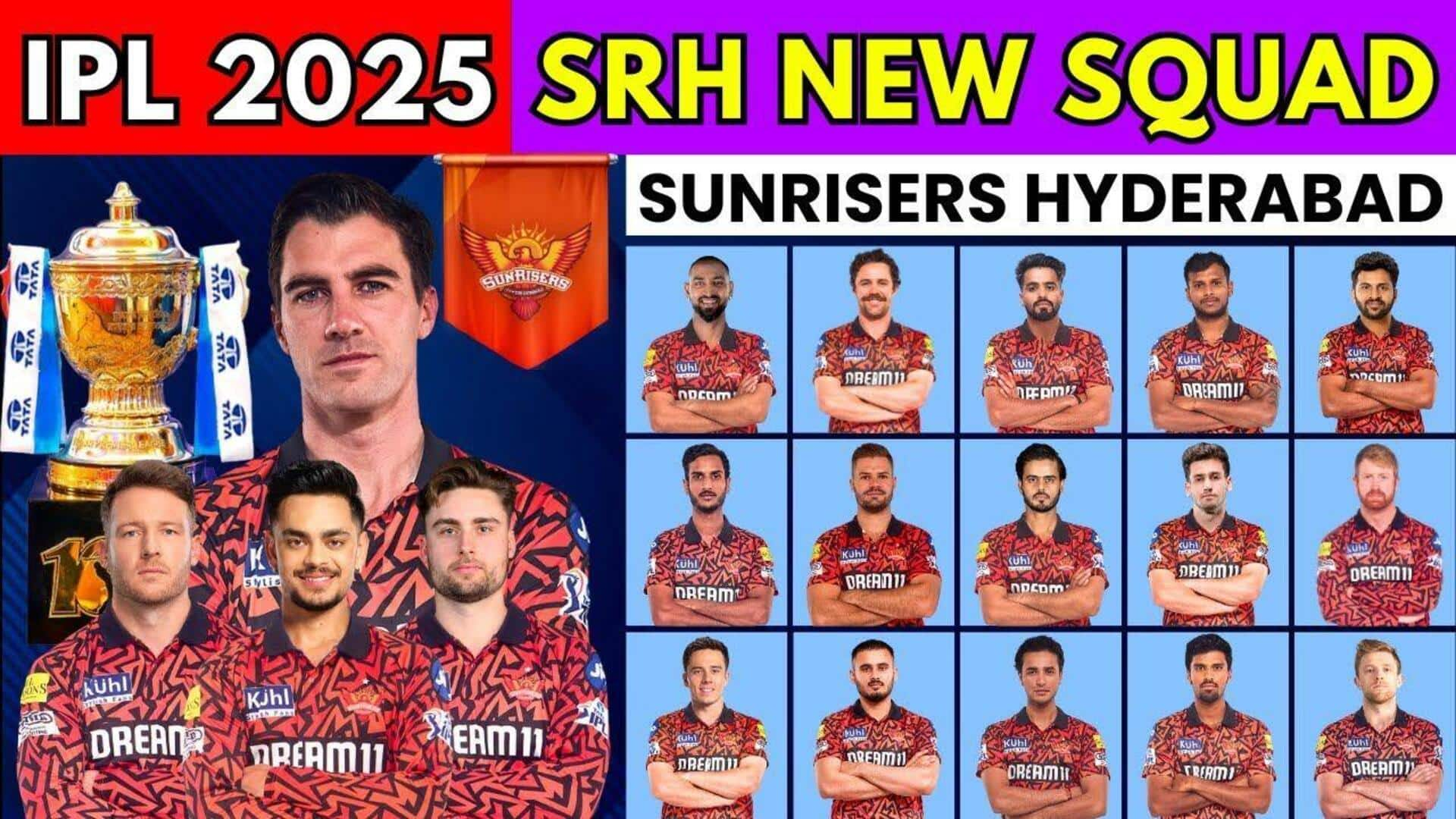 SRH IPL 2025 Squad: టాప్ బౌలర్లు,విధ్వంసకర బ్యాట్స్‌మెన్‌లతో కూడిన పవర్-ప్యాక్డ్ టీమ్