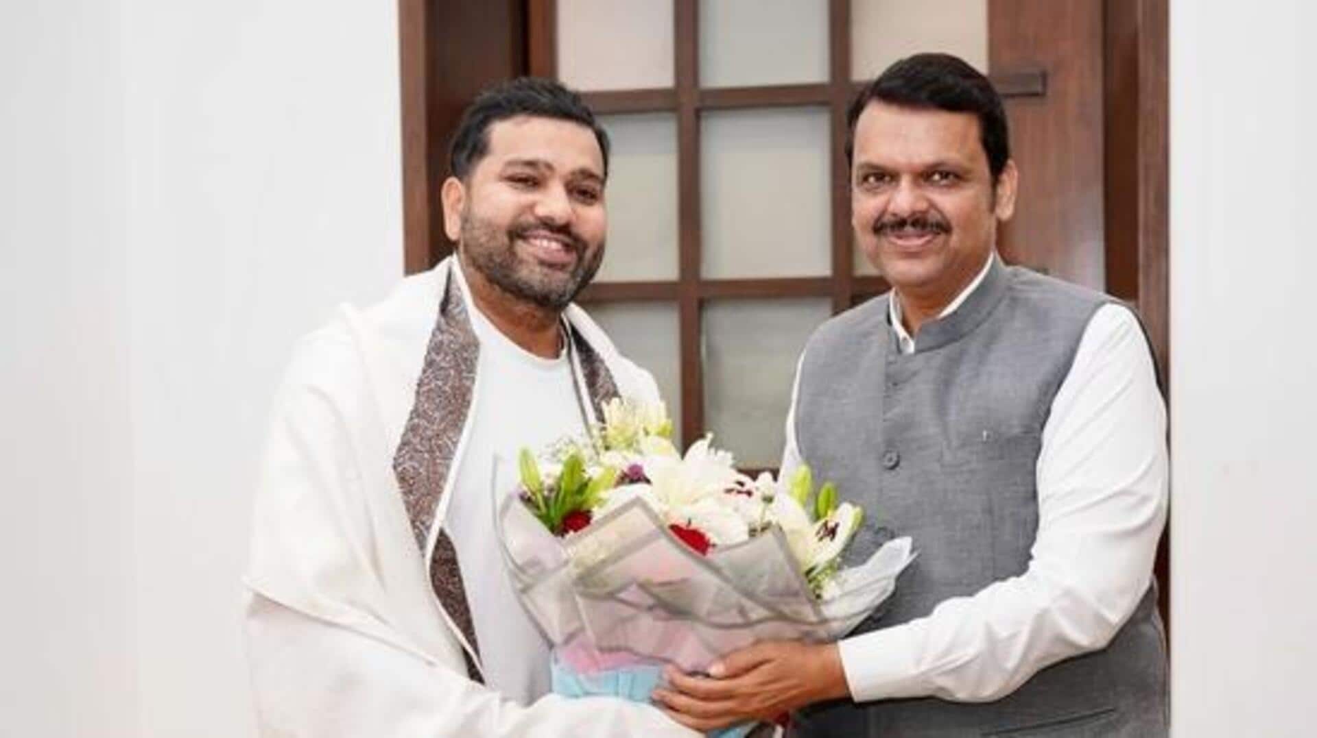 Rohit Sharma: మహారాష్ట్ర సీఎంతో రోహిత్ భేటీ.. రాజకీయ ప్రవేశంపై సోషల్ మీడియాలో చర్చ.. Rohit Sharma: మహారాష్ట్ర సీఎంతో రోహిత్ భేటీ.. రాజకీయ ప్రవేశంపై సోషల్ మీడియాలో చర్చ..
