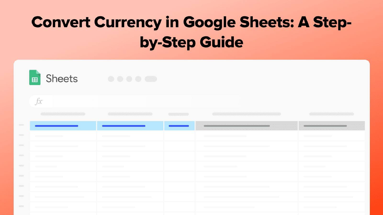 การใช้งานตารางใน Google Sheets (กูเกิลชีต)อย่างเชี่ยวชาญ