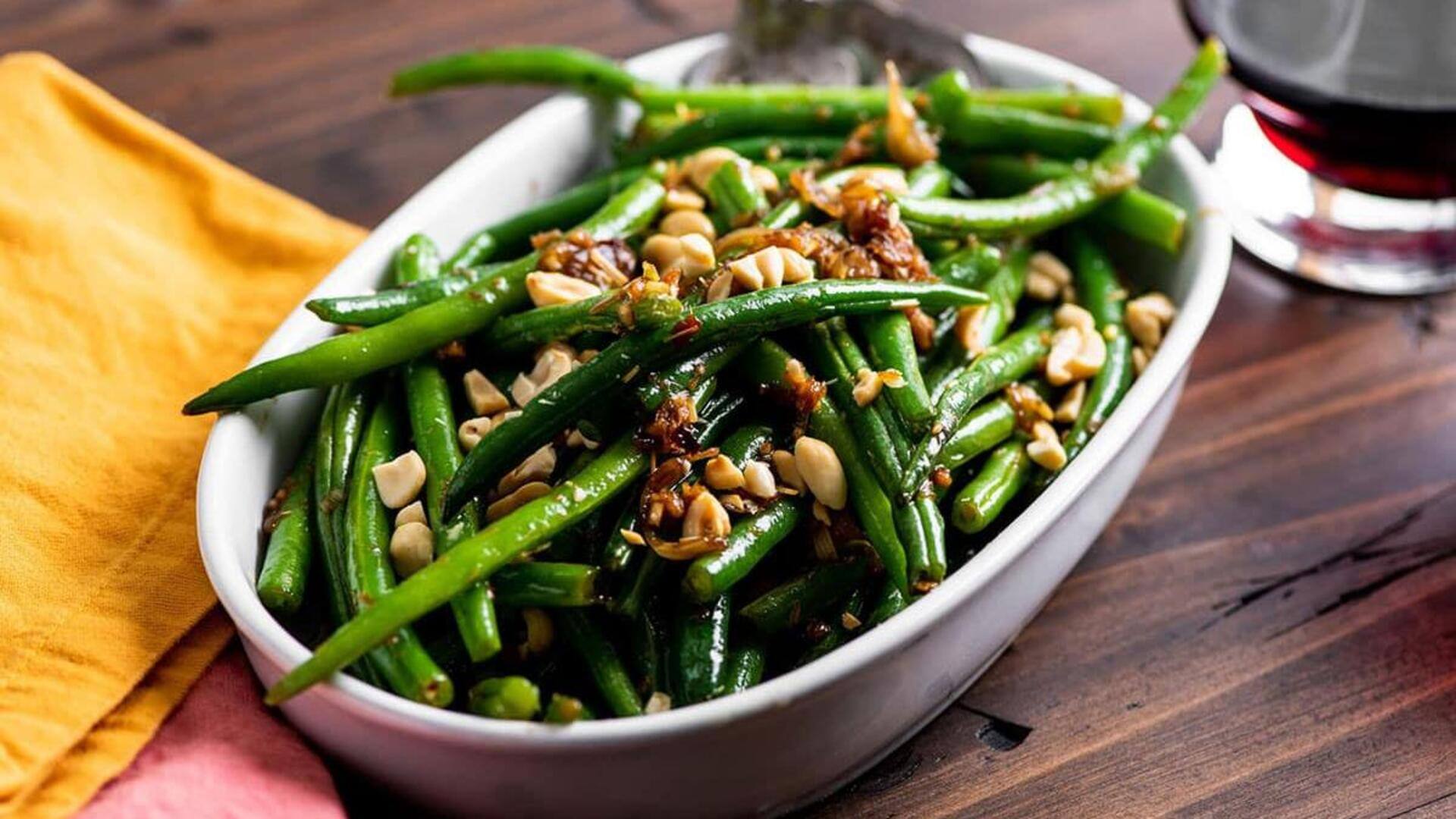 ผัดถั่วลันเตากับพริกไทยดำ: เมนูอาหารข้างเคียงแบบไทยง่าย ๆ