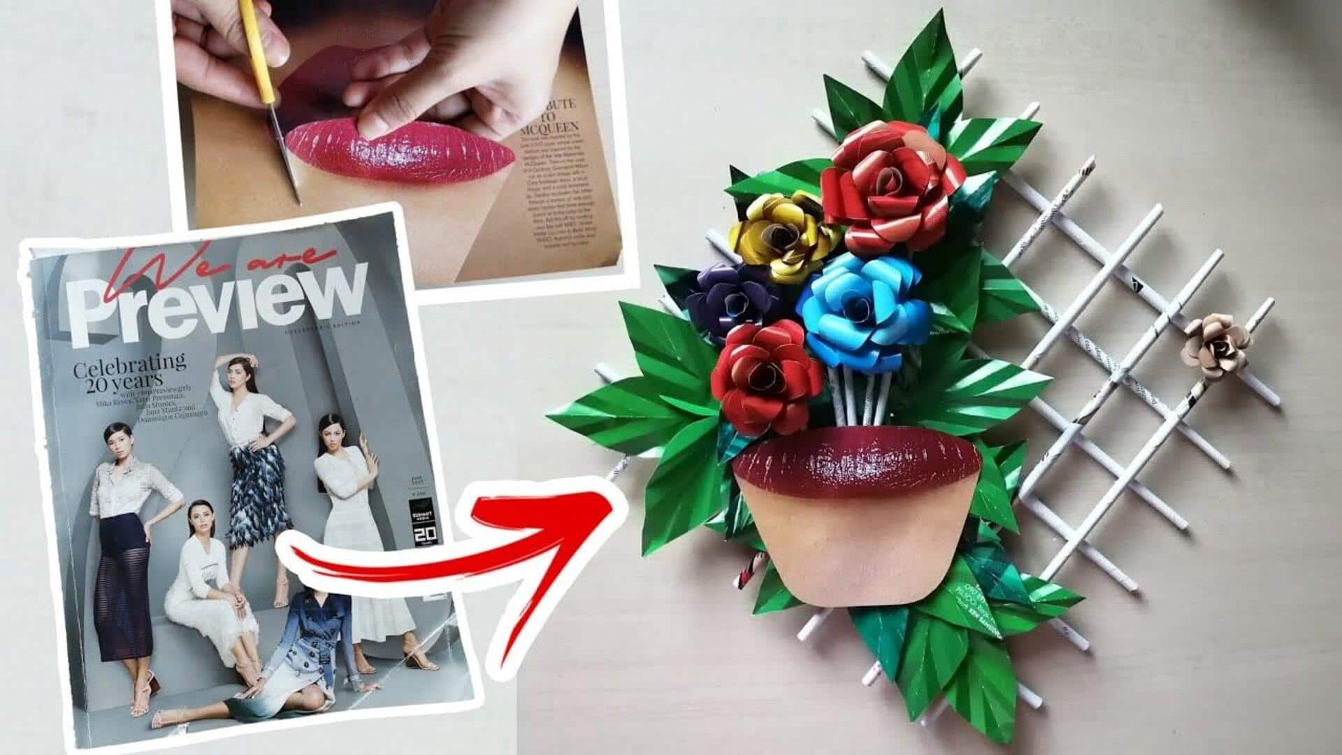 ไอเดียตกแต่งผนังง่ายๆ จากนิตยสารเก่า