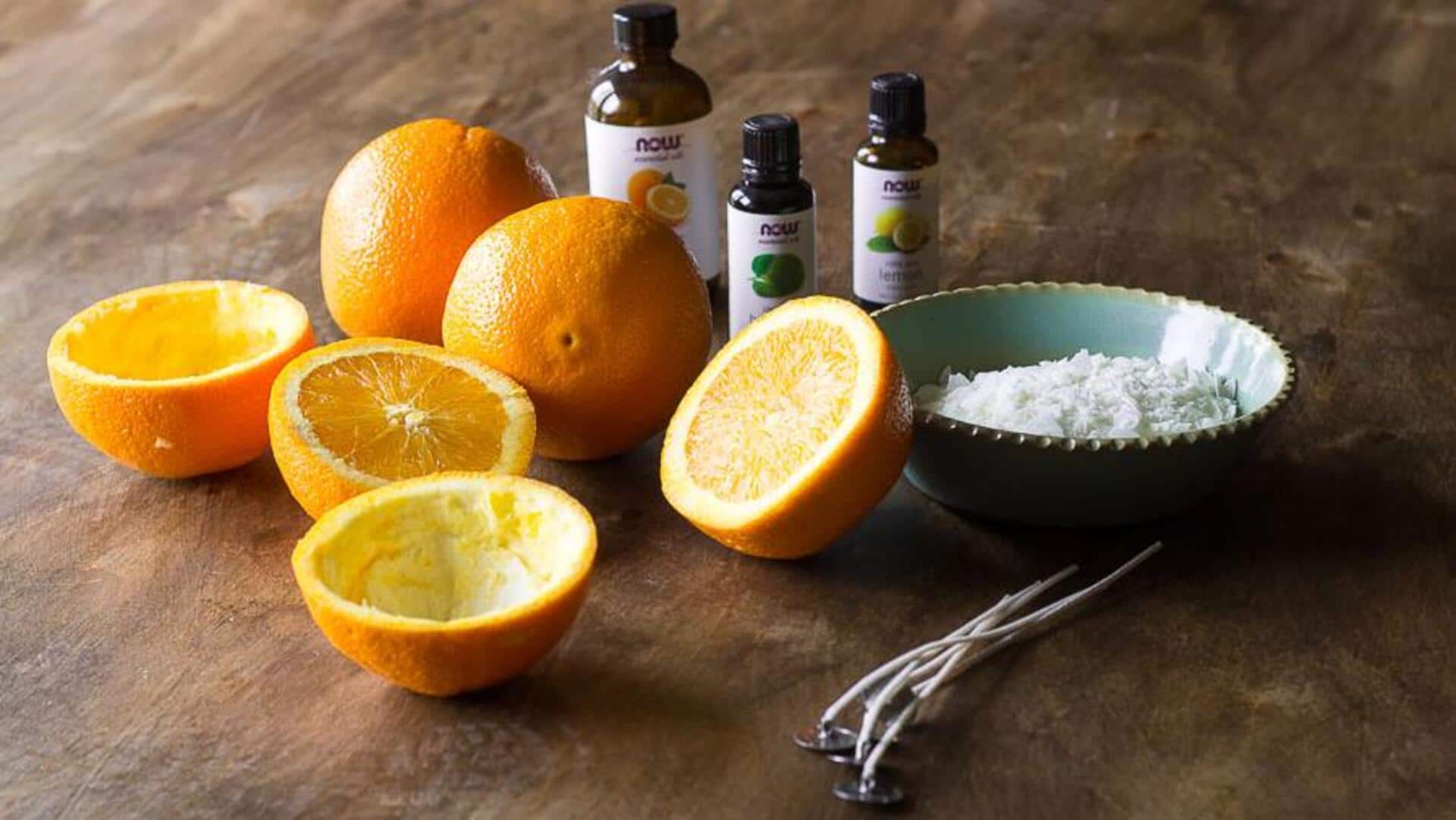 ไอเดียทำเทียนหอมจากเปลือกส้ม งบประหยัด