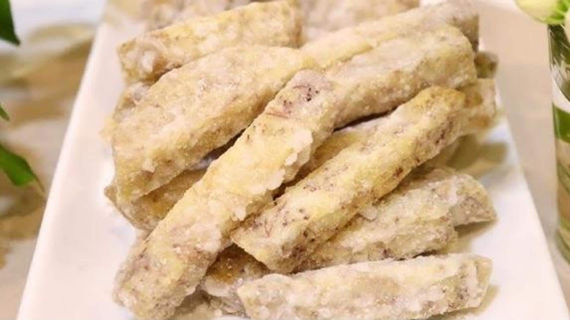 สูตรขนมกรอบจากเปลือกเผือก ของว่างง่ายๆ ไม่เปลืองทิ้ง