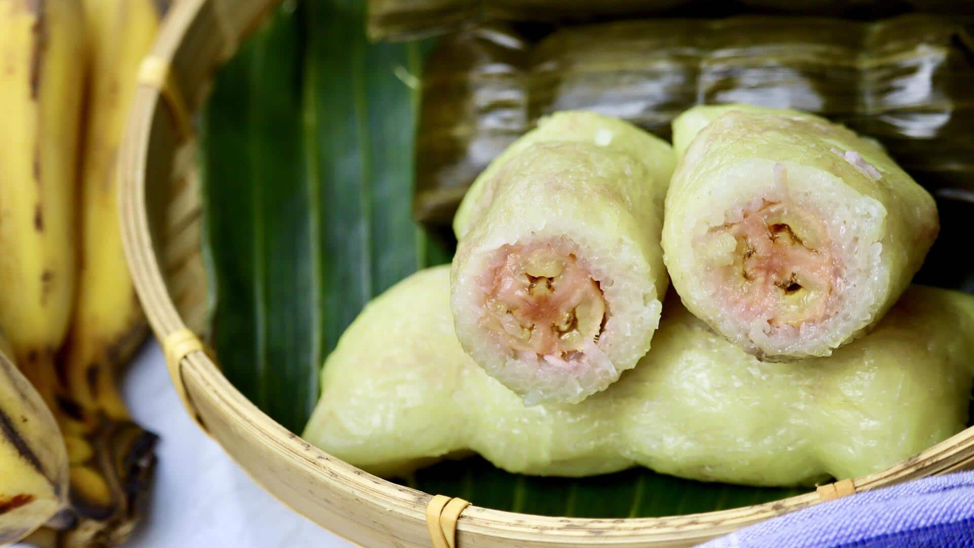 ข้าวเหนียวกล้วยสุกทำเองที่บ้าน ข้าวเหนียวกล้วยสุกทำเองที่บ้าน
