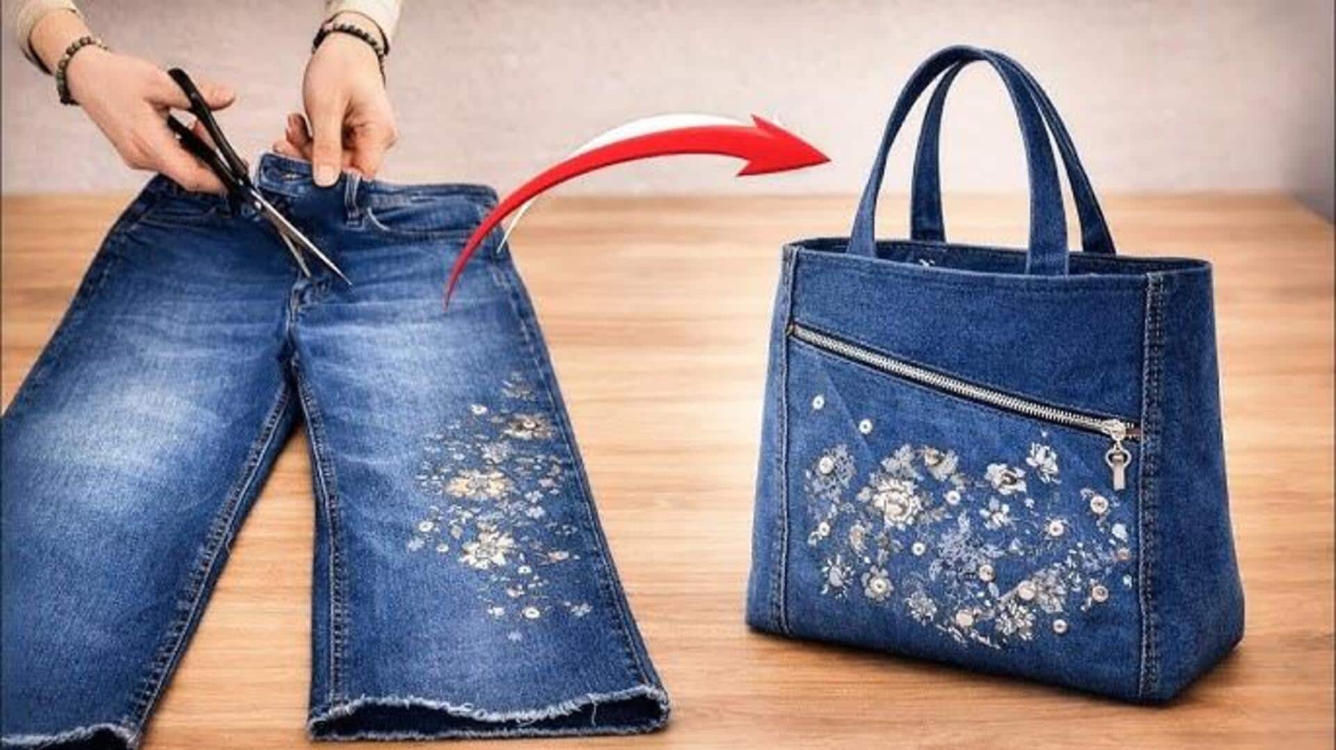 ไอเดียเปลี่ยนยีนส์เก่าเป็นกระเป๋าสุดชิค