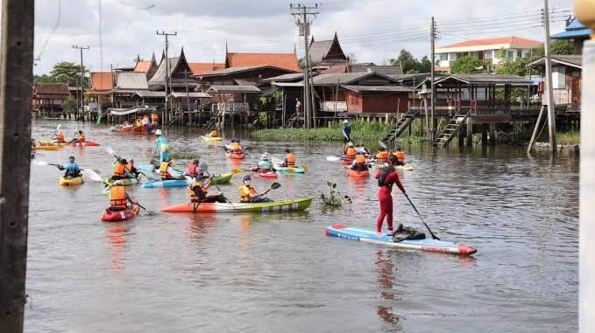 พายเรือในแม่น้ำกรุงเทพฯ เพื่อความสมดุล