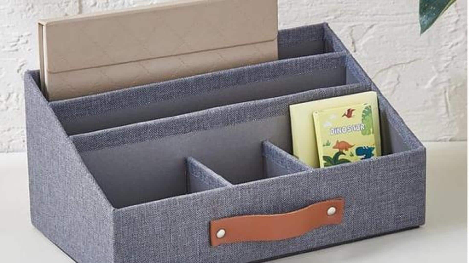 จัดระเบียบพื้นที่ทำงานด้วยกล่องผ้ารีไซเคิล