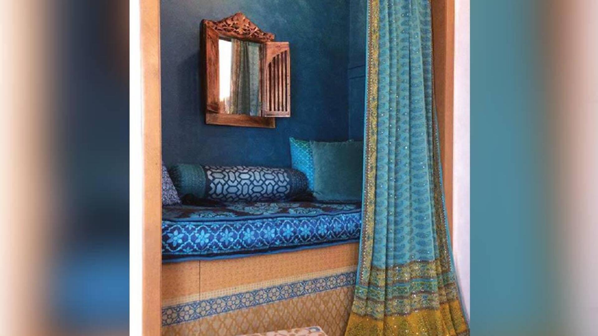 รีไซเคิลผ้าซารีเก่า เป็นของตกแต่งบ้านสุดเก๋