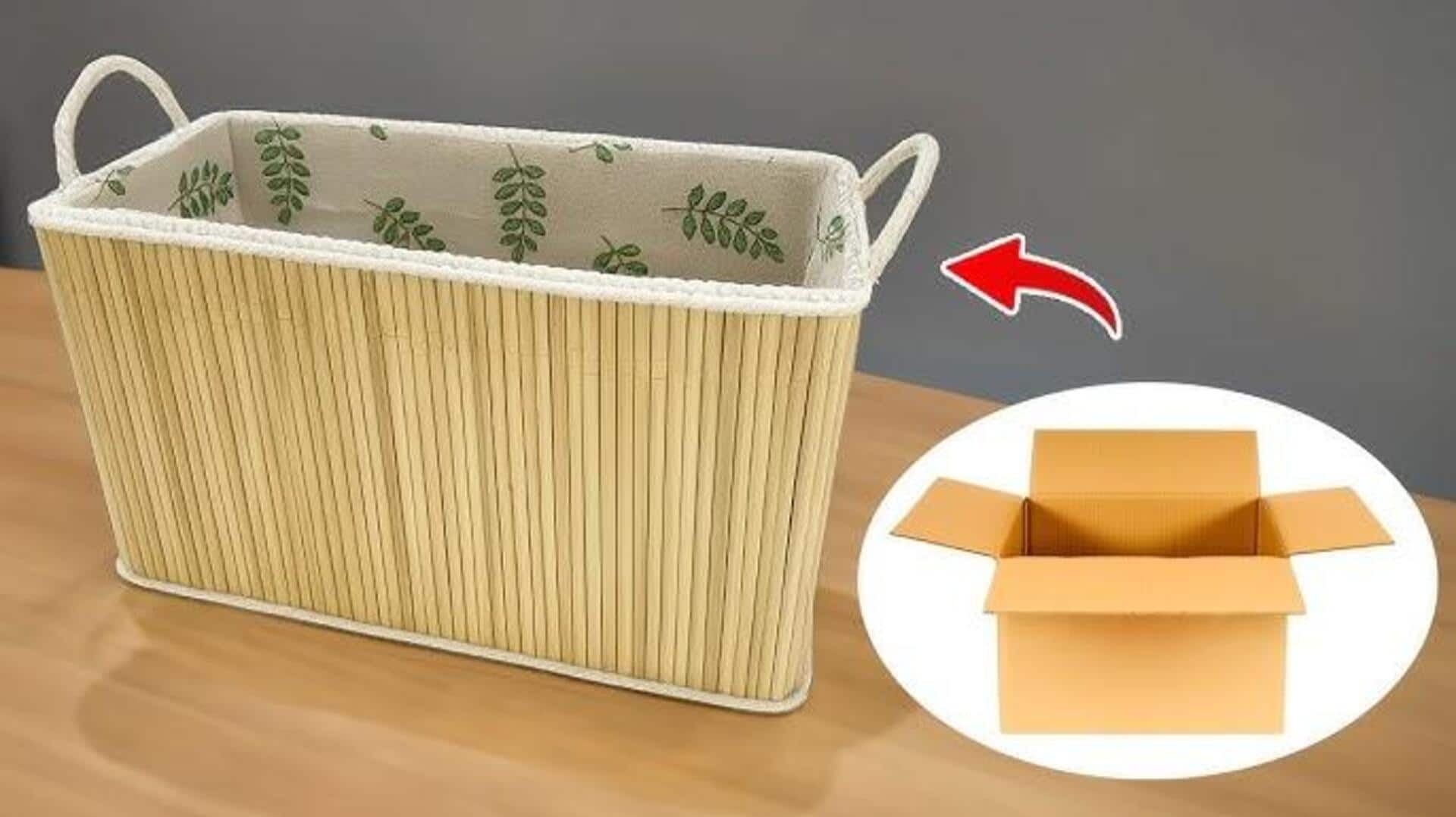 กล่องกระดาษเก่า กลายเป็นกล่องเก็บของสุดชิค