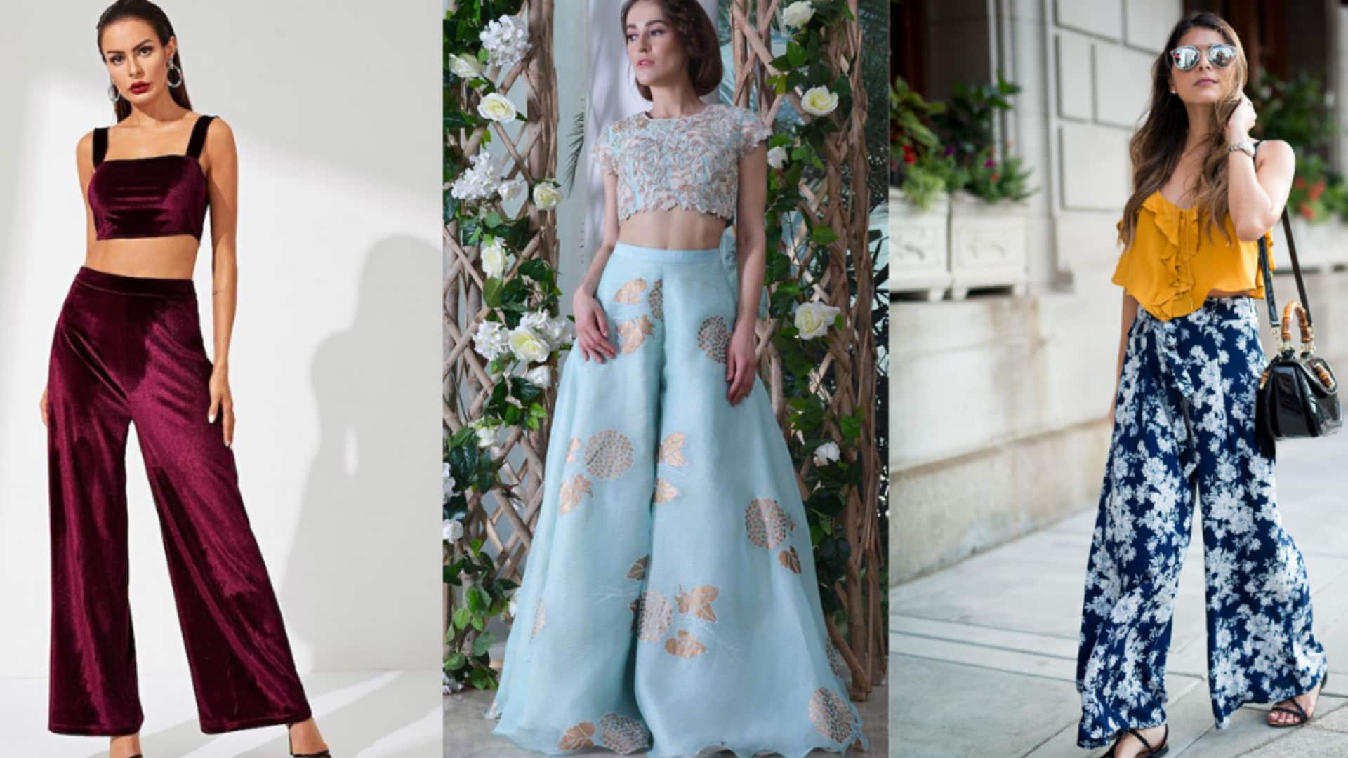 5 ไอเดียแมตช์พาลาซโซ่สีพื้นกับเสื้อคลุมลายพิมพ์