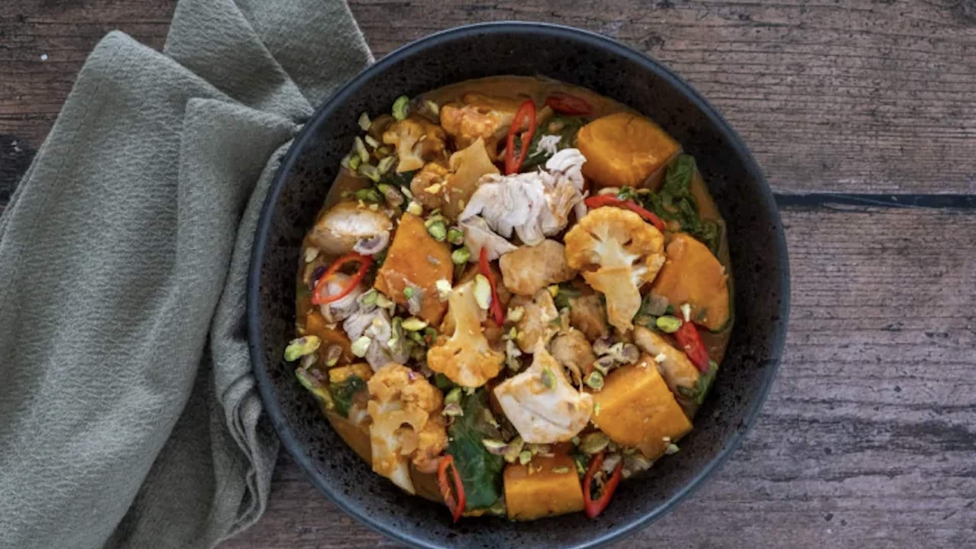 แกงมันเทศหวานกับกะทิสด