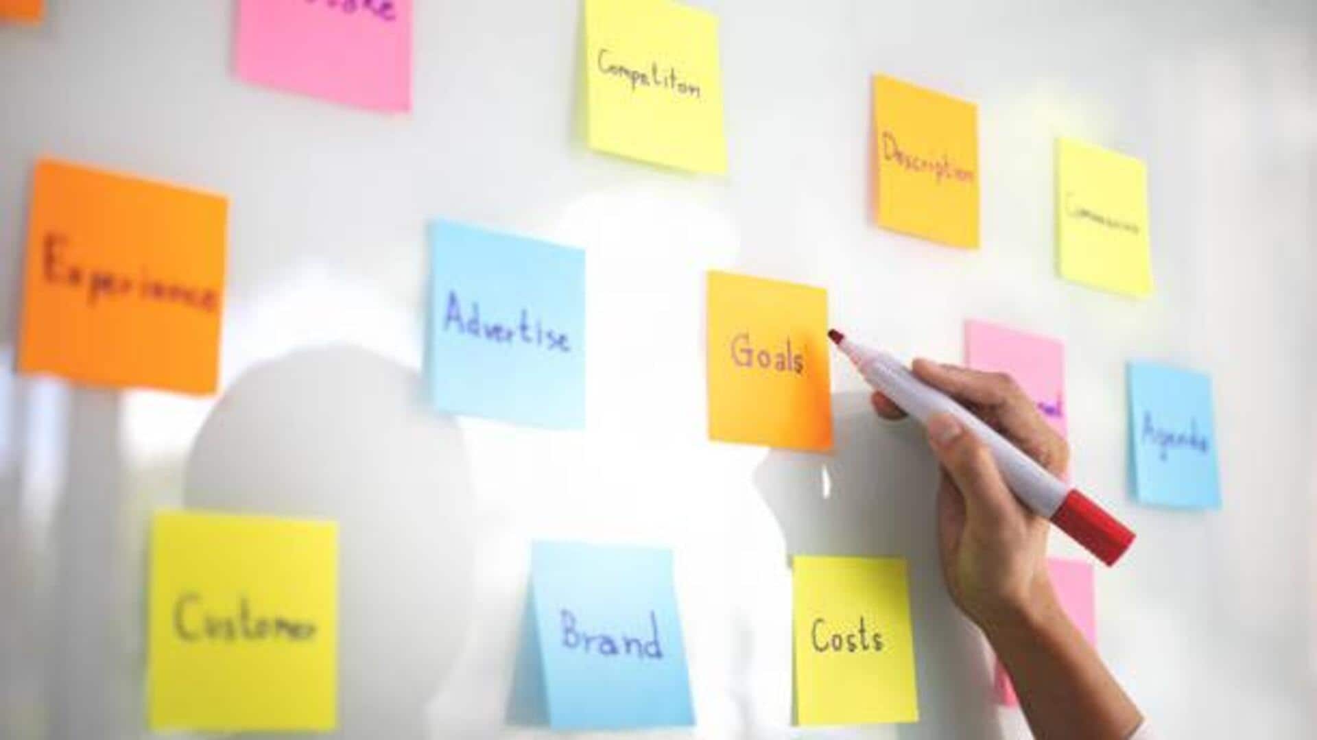 จัดระเบียบความคิดด้วยสติ๊กเกอร์โน้ตสี