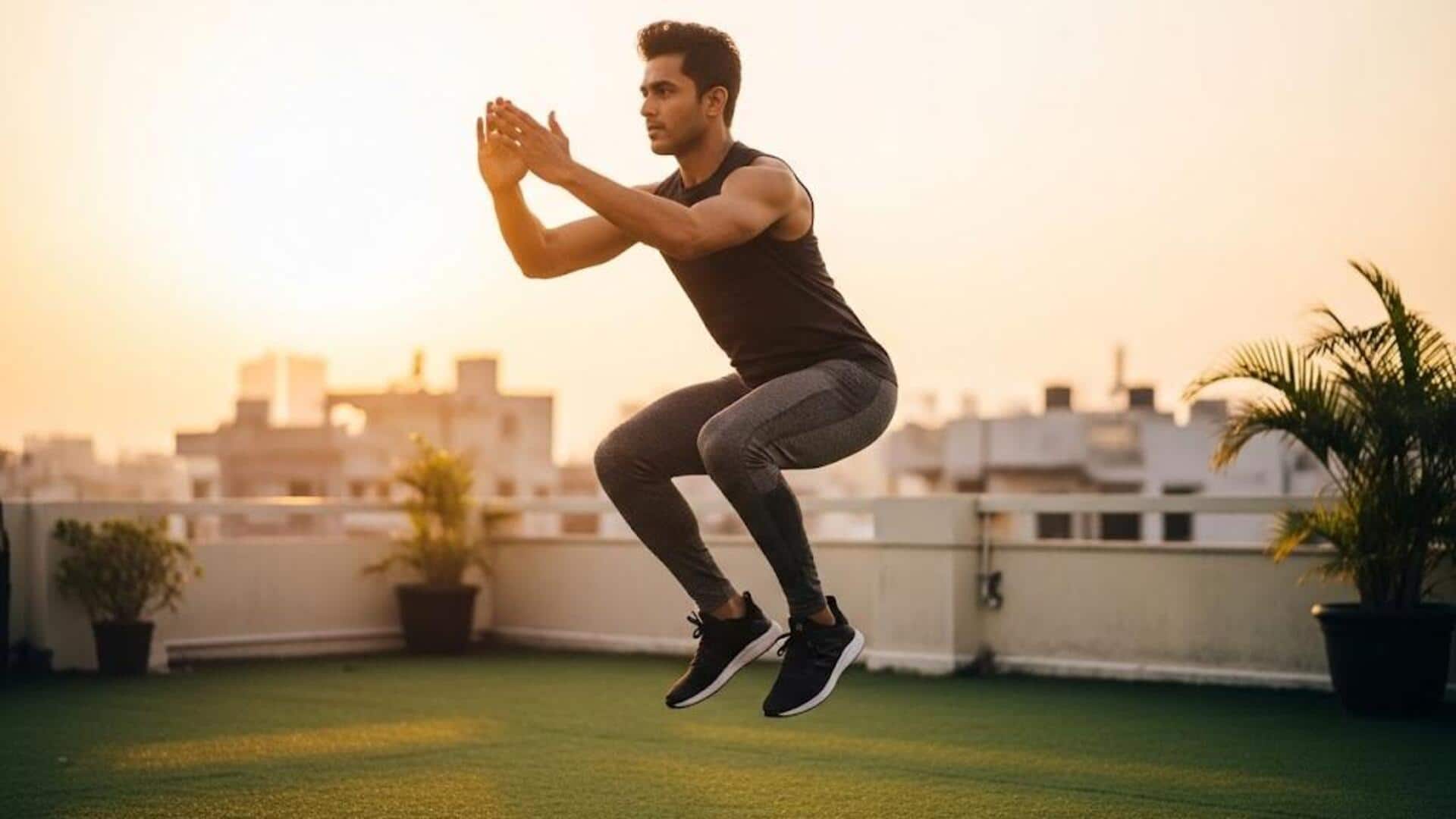 กระโดดสควอท พลังระเบิดและความคล่องตัว