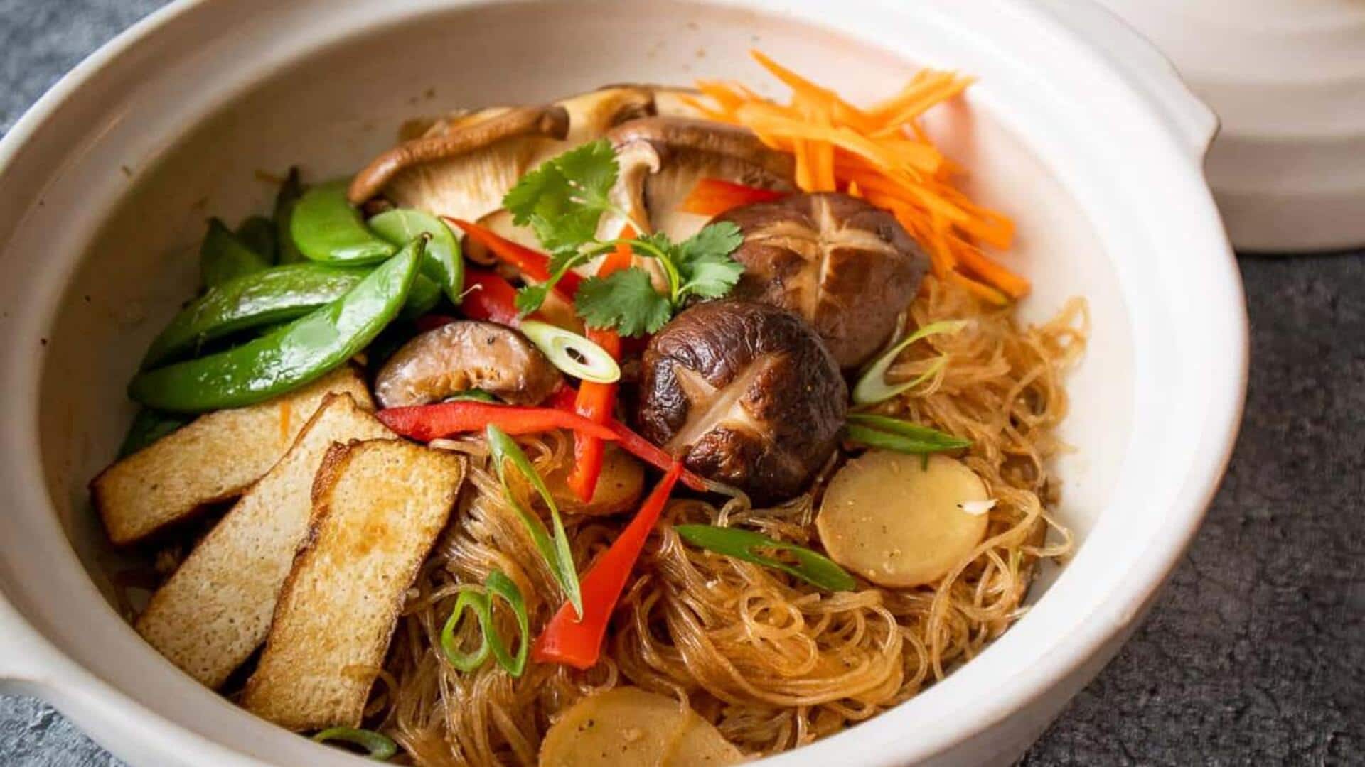 สูตรอบวุ้นเส้นเห็ดชิตาเก้และต้นหอม