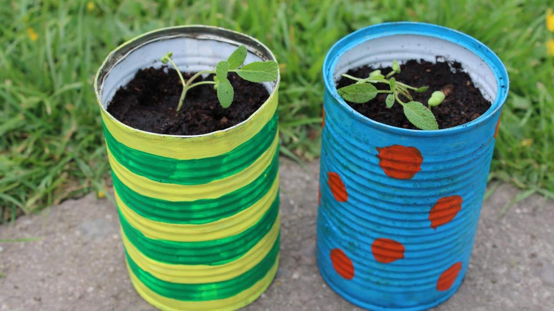 ไอเดียเปลี่ยนกระป๋องดีบุกเป็นกระถางต้นไม้ราคาประหยัด 