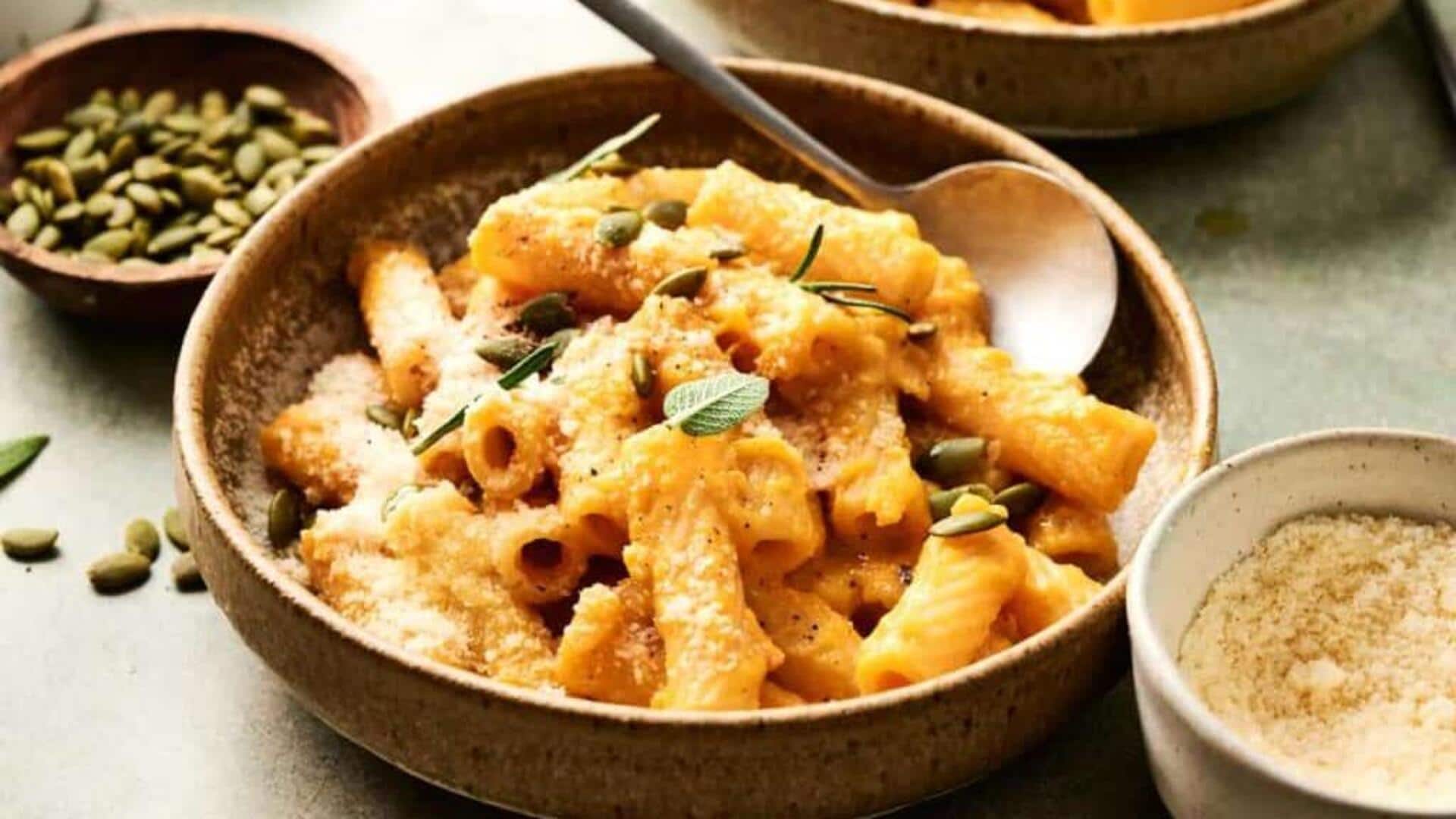 พาสต้าฟักทองครีมมี่ เมนูสุขภาพรสละมุน 