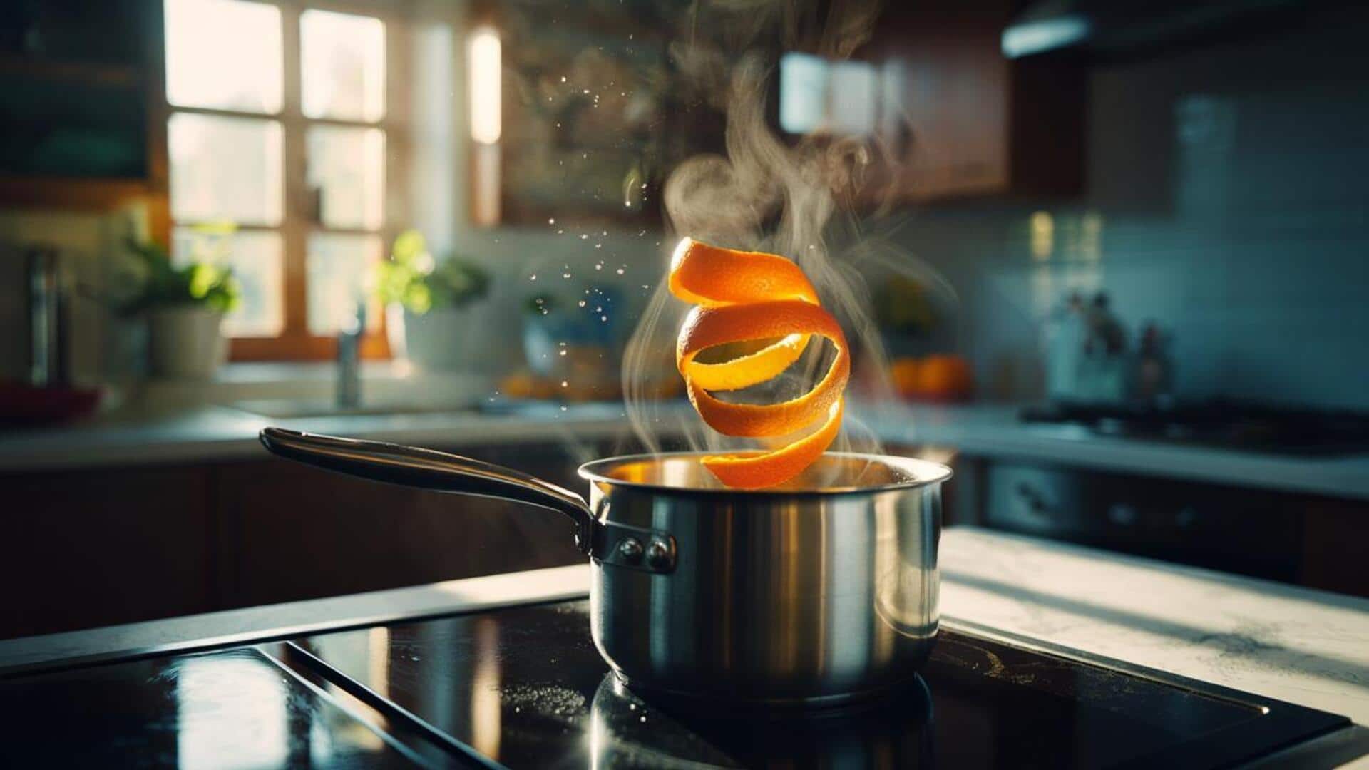 เปลือกผลไม้ช่วยทำความสะอาดเตาแก๊สได้ง่ายๆ