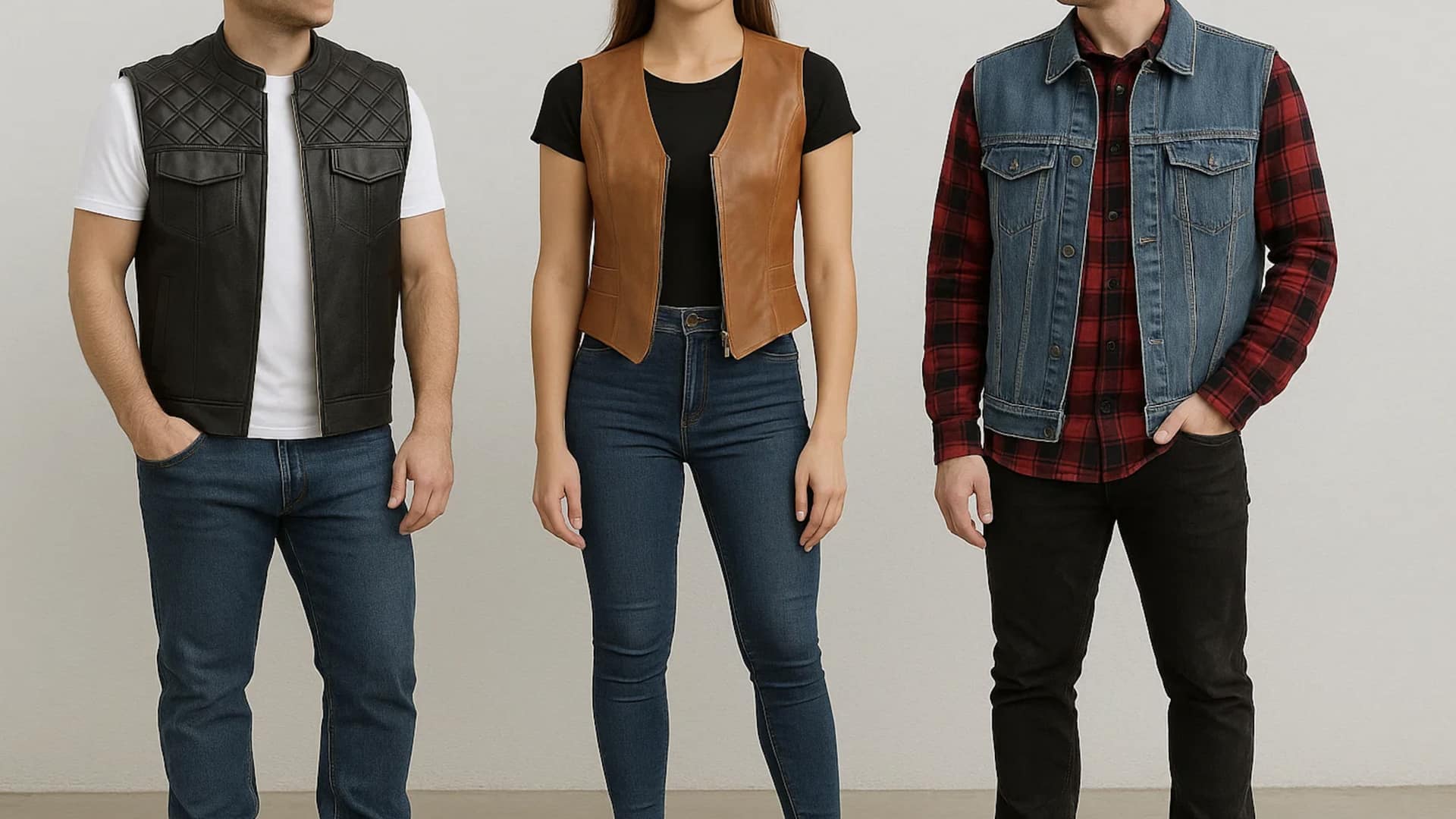 5 สไตล์แมตช์เสื้อกั๊กหนังได้ลงตัว