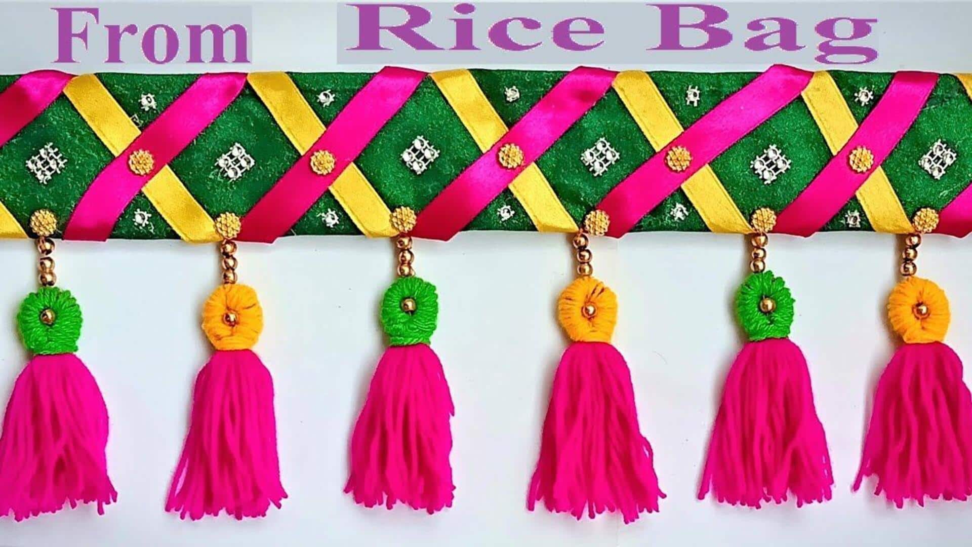 ไอเดียเปลี่ยนกระสอบข้าวเป็นของใช้ในบ้านสุดคุ้ม