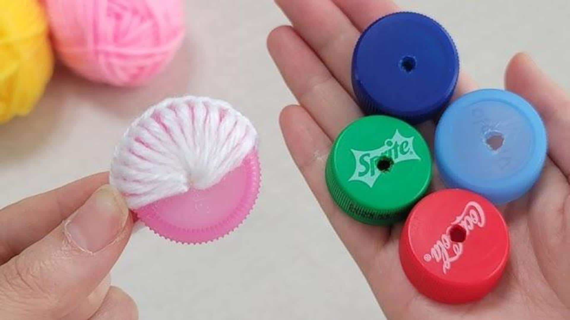 ไอเดียสร้างที่รองแก้วจากฝาขวดเหลือใช้