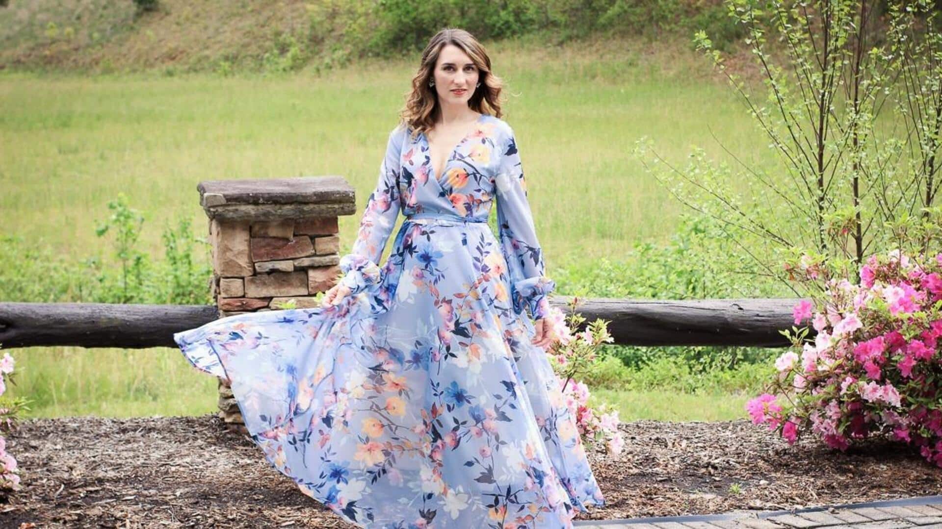 5 สไตล์แมตช์เดรสแม็กซี่ลายดอกไม้ได้ลงตัว