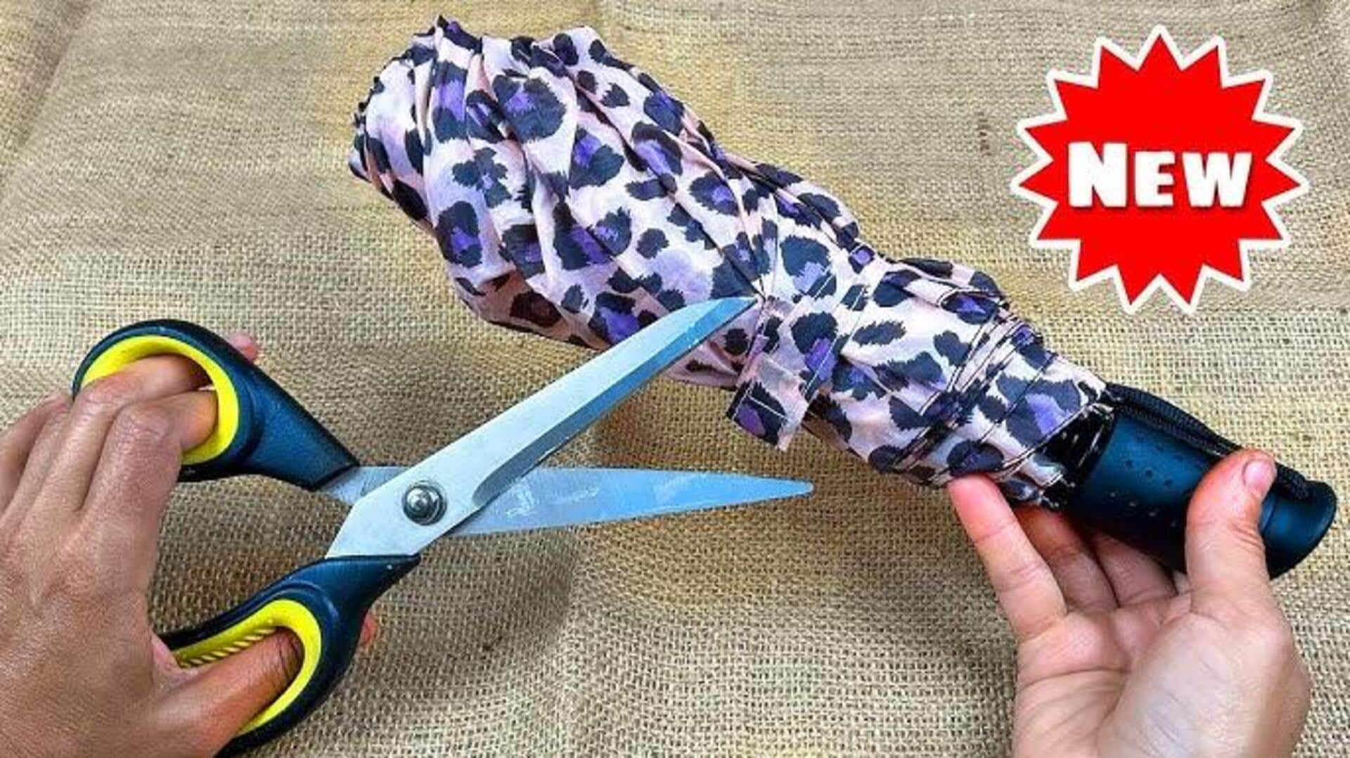 เปลี่ยนร่มเก่าให้กลายเป็นที่เก็บของแฮนด์เมดสุดสร้างสรรค์