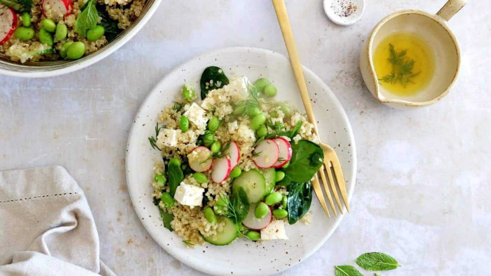 สลัดควินัวแตงกวาเย็นกับรสเปรี้ยวสดชื่น